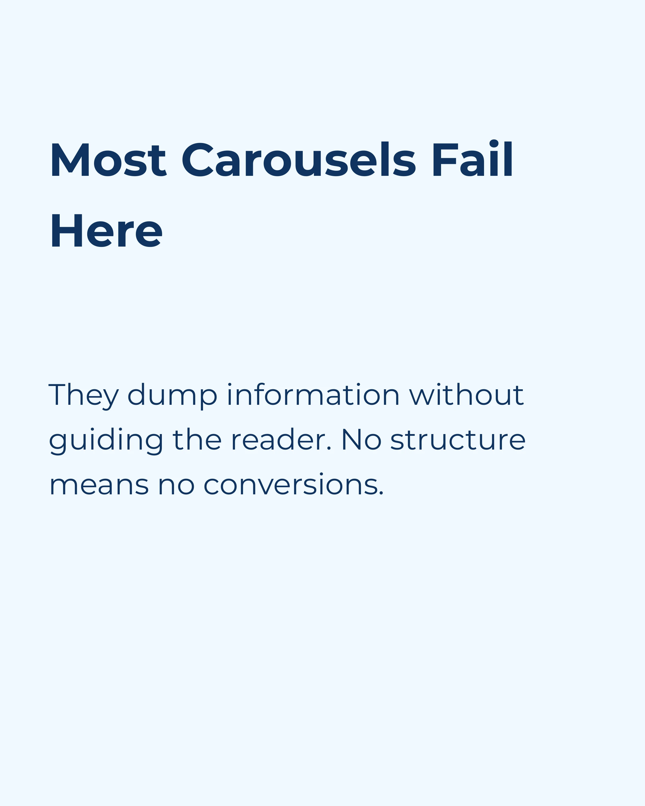 Sample carousel slide illustrating the Interest phase of AIDA