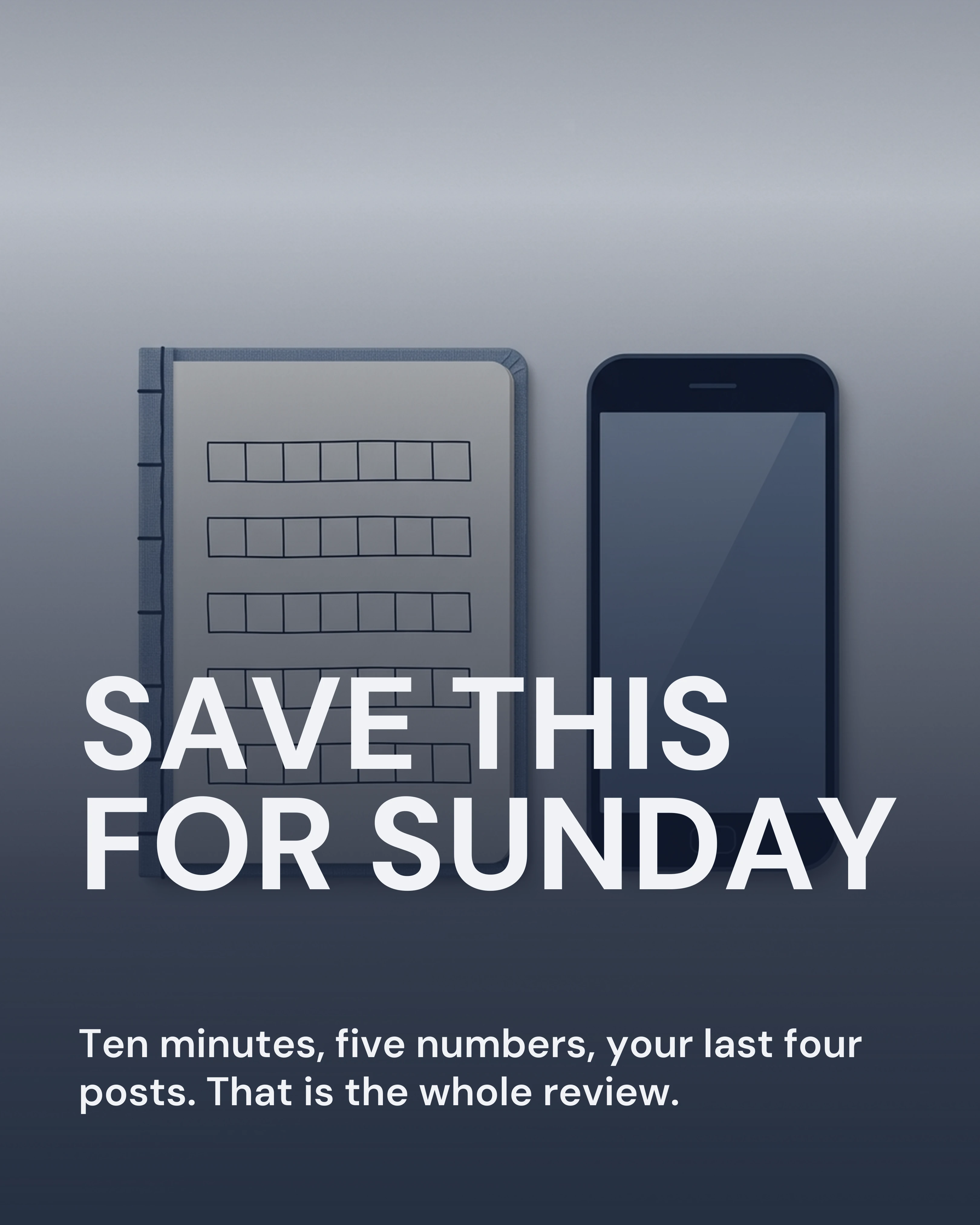 Closing slide: save this for Sunday