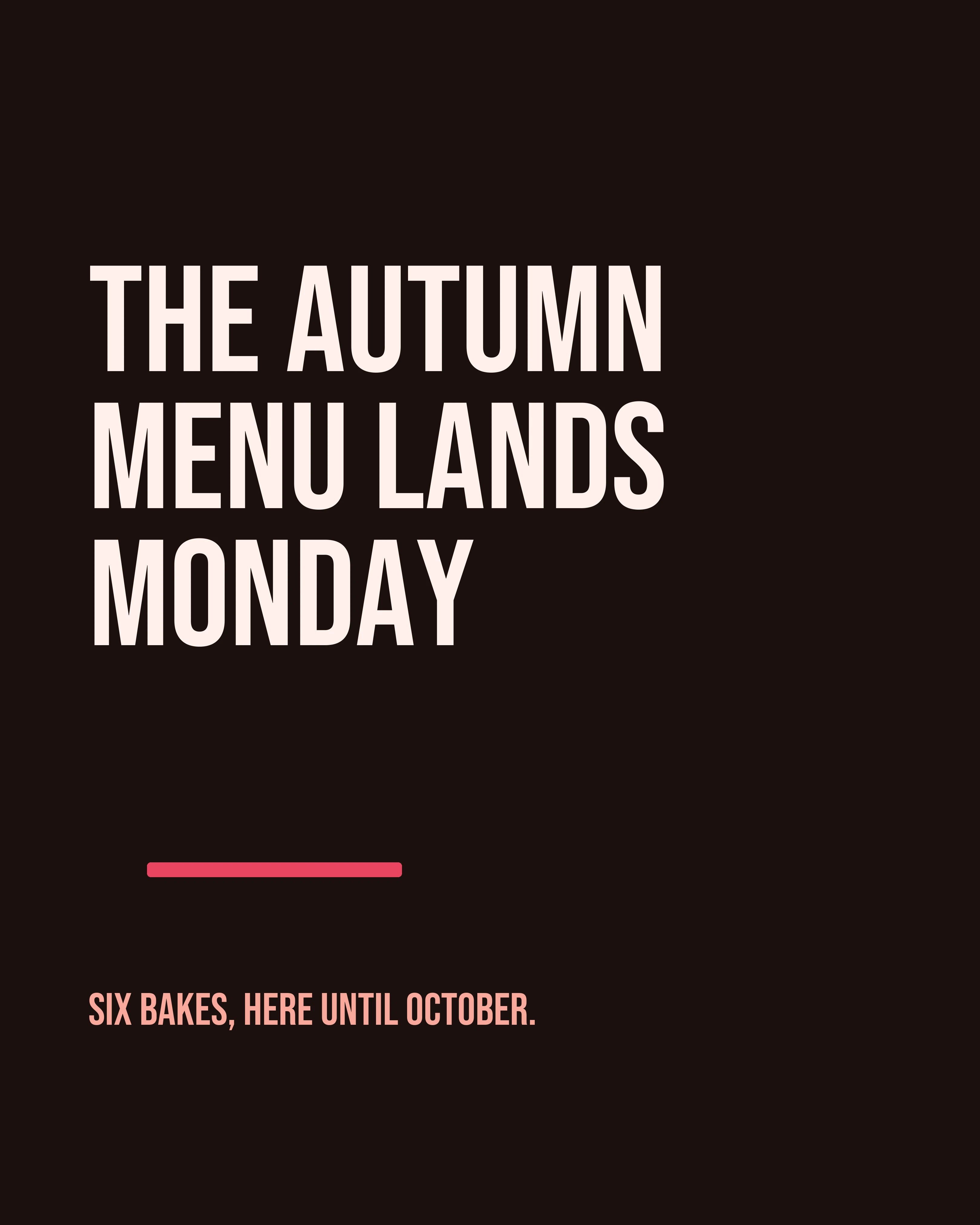Seasonal bakery menu slide