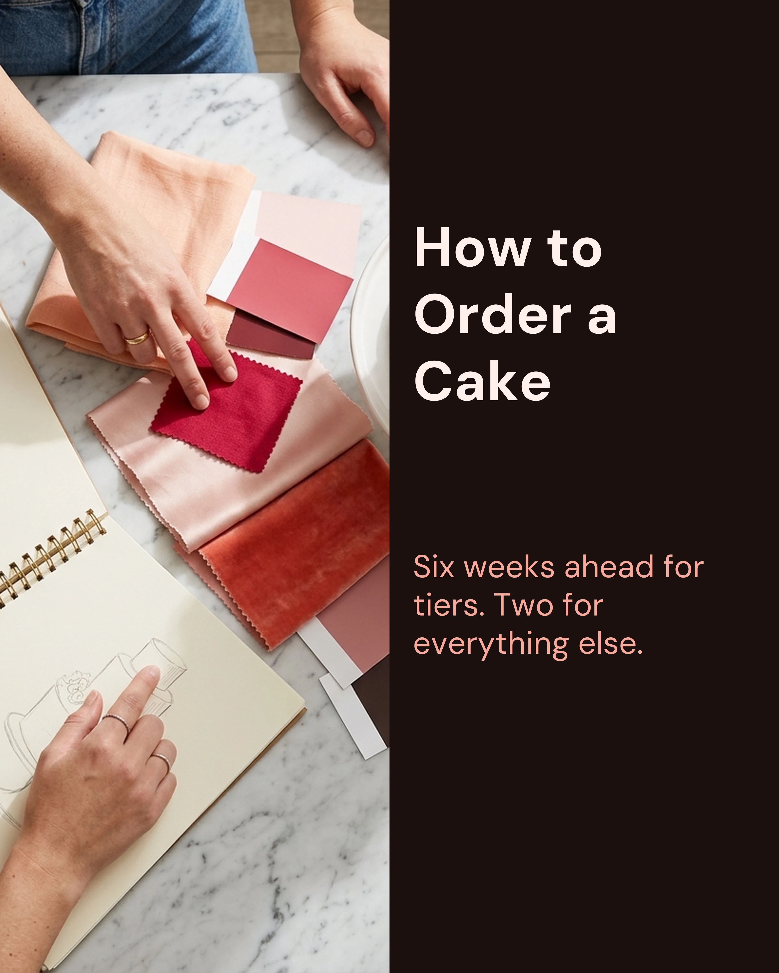 How to order a custom cake guide slide