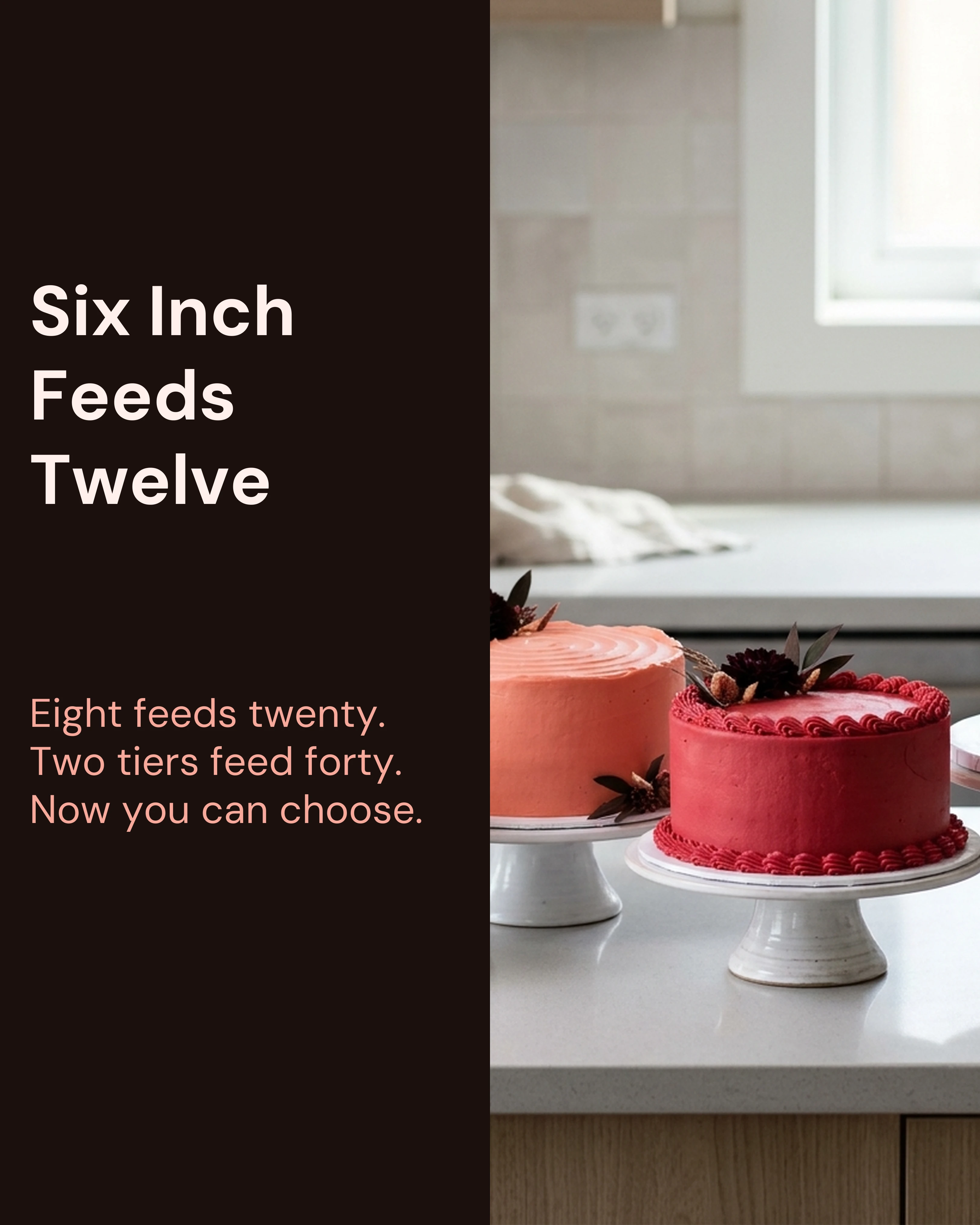 Cake size comparison guide slide