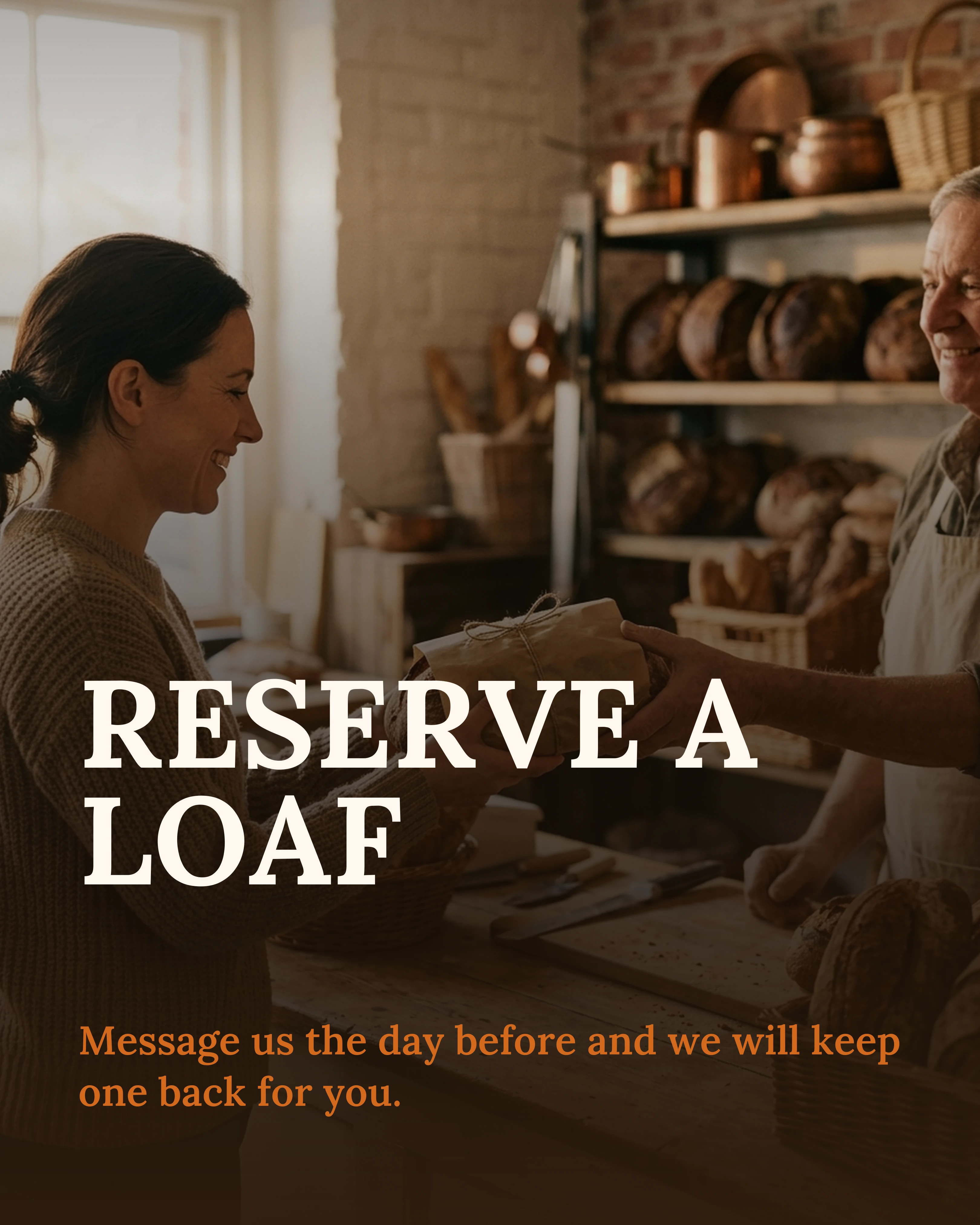 Reserve a loaf call to action slide