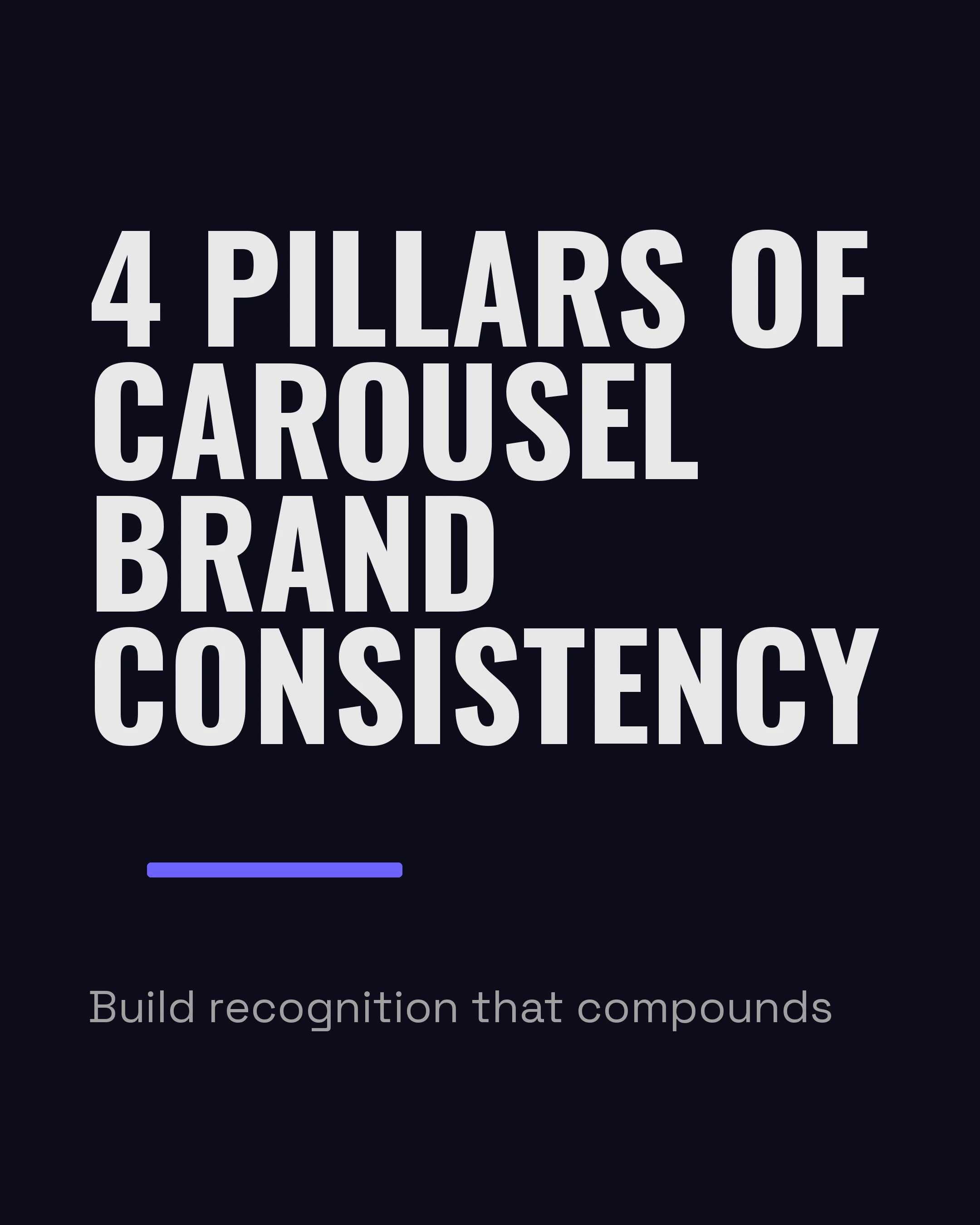 Four pillars of brand consistency carousel slide