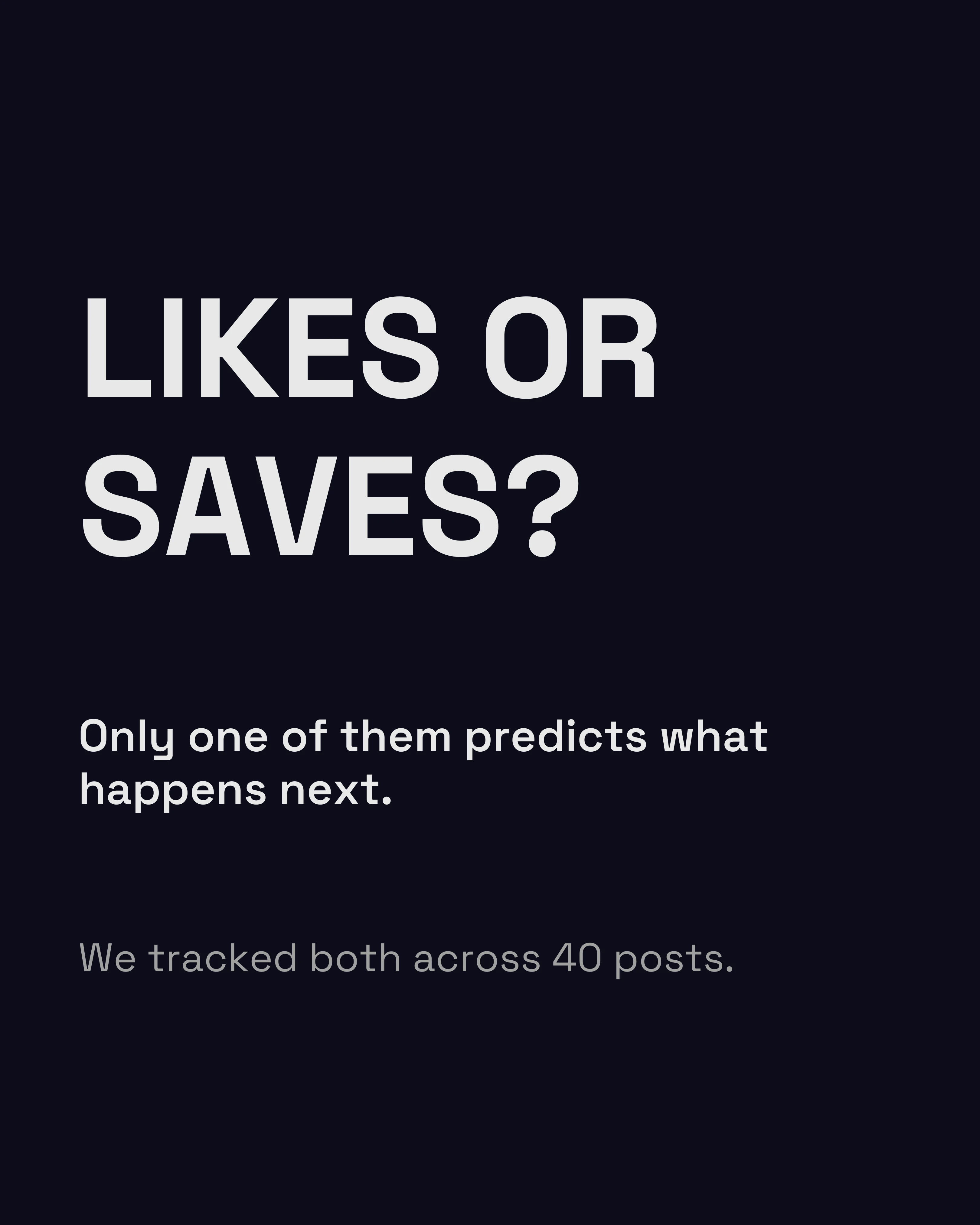 Saves over likes carousel slide