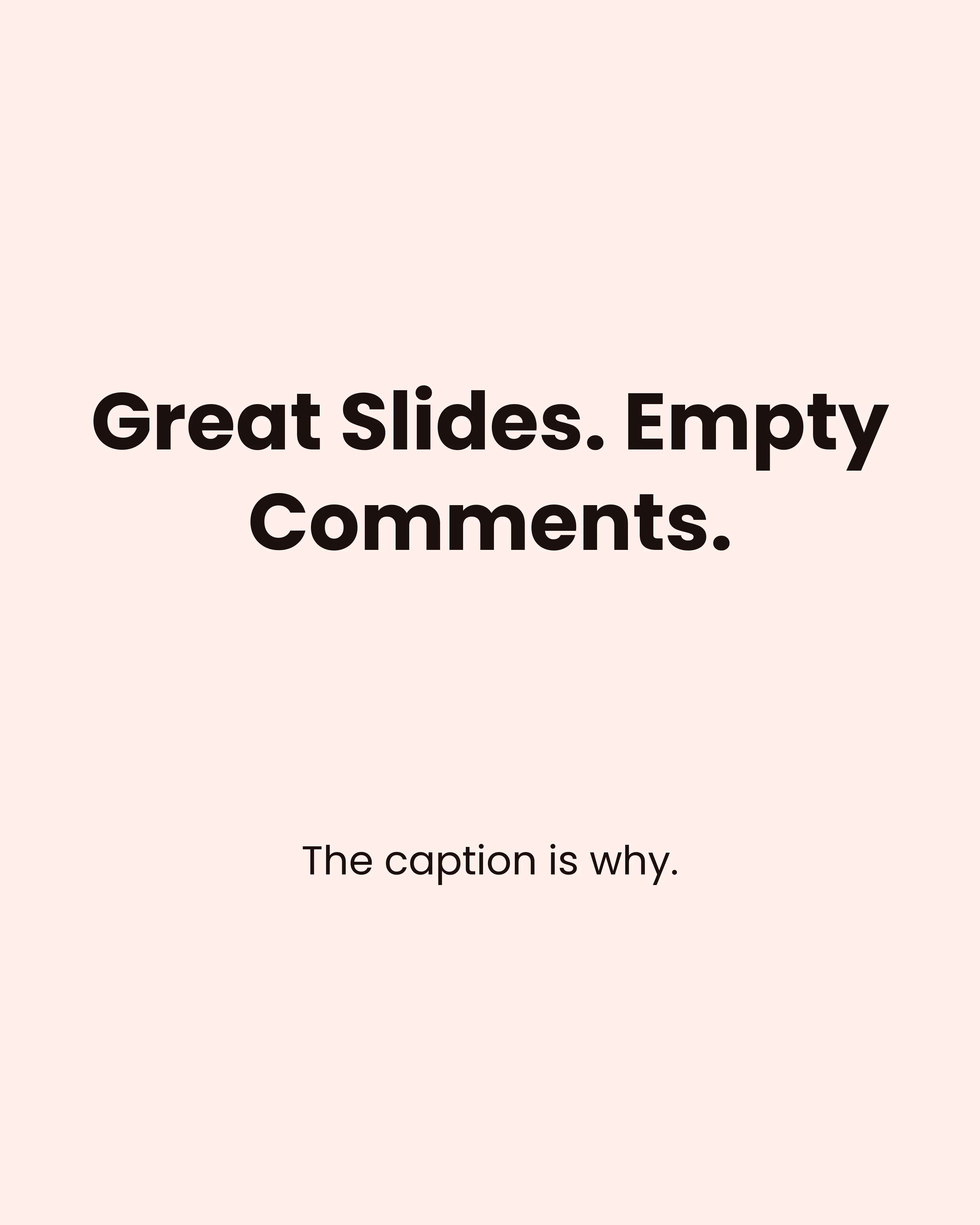 Caption writing carousel slide