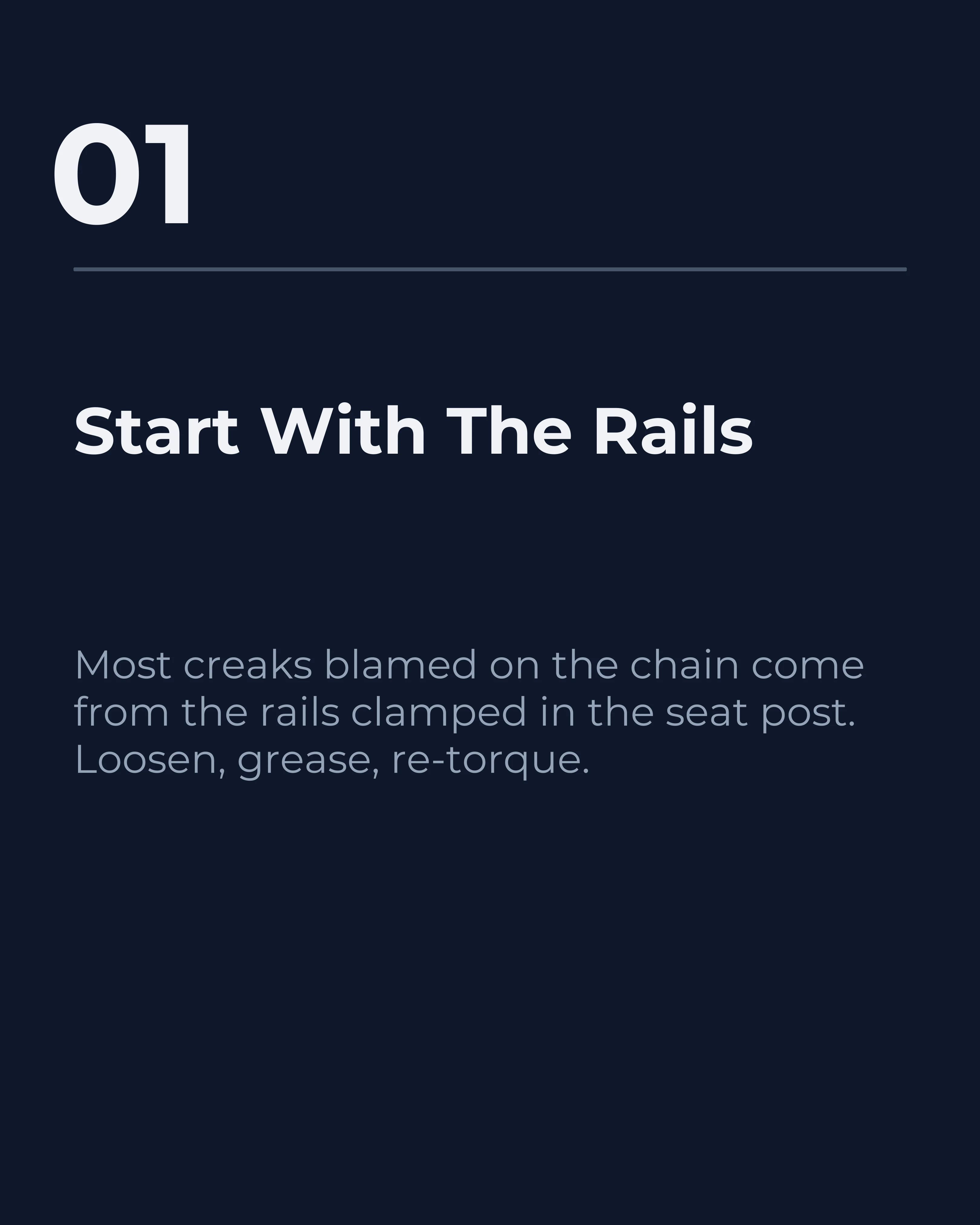 Slide one: start with the rails