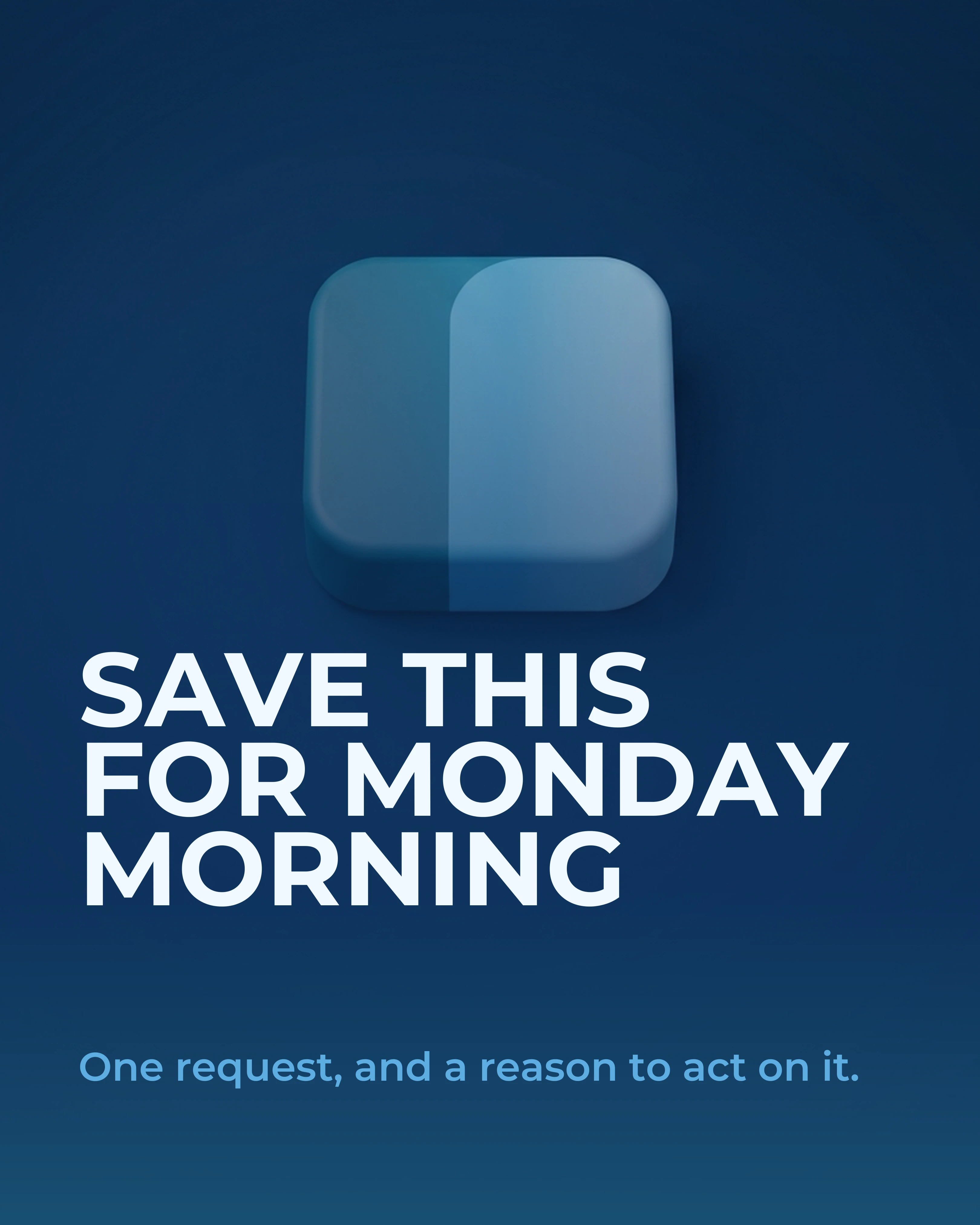 The same closing slide with a single ask