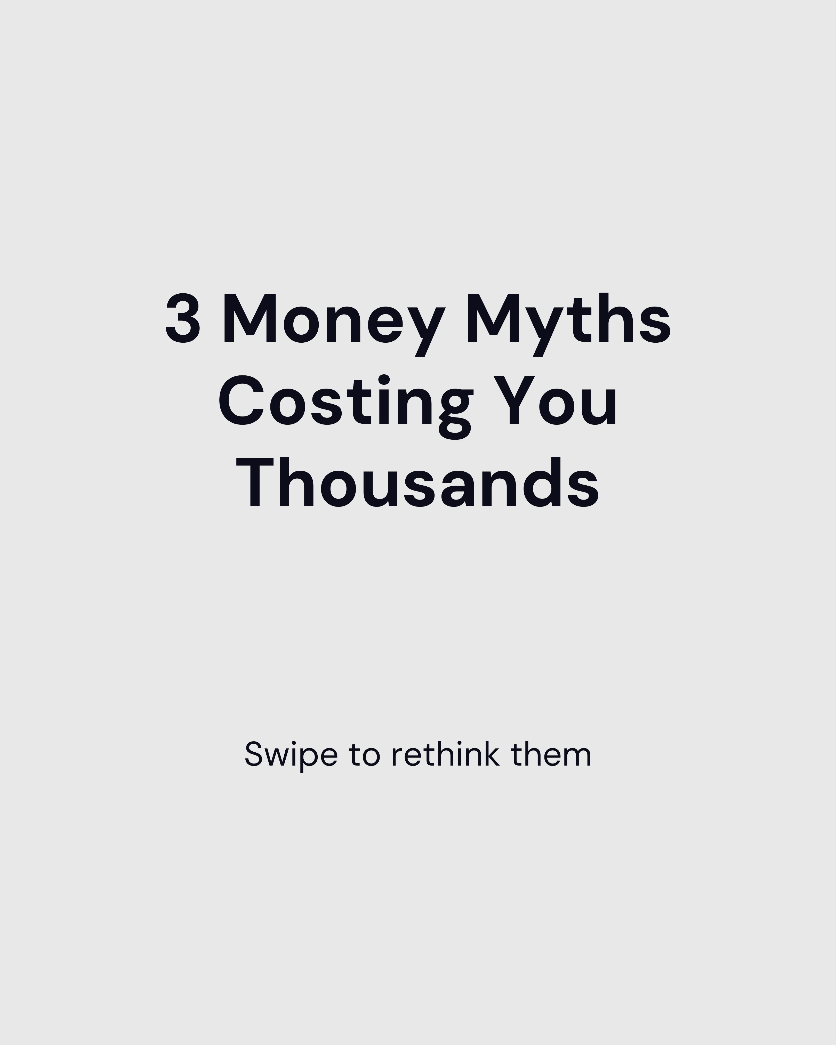Money myths carousel slide