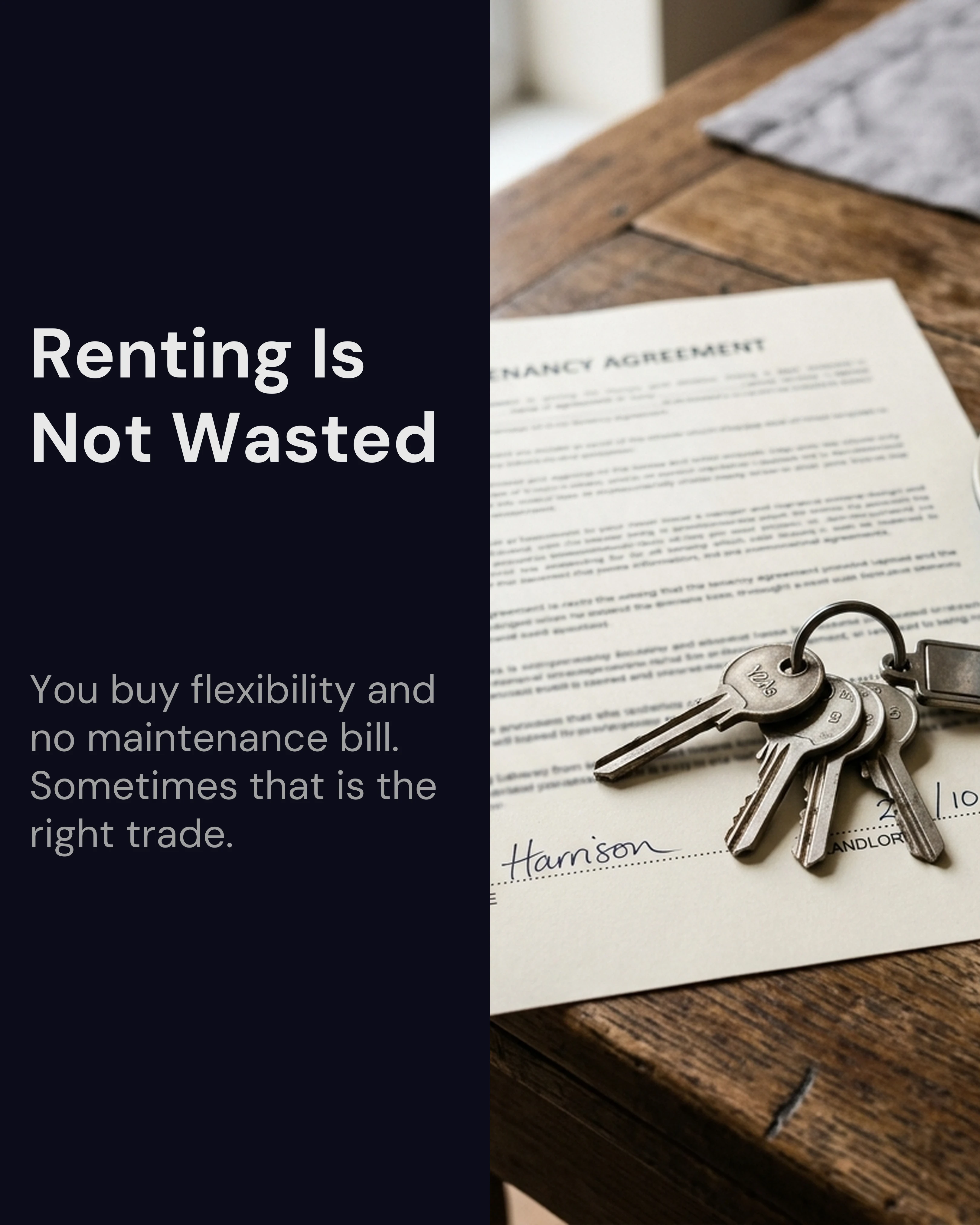 Renting is not wasted myth slide