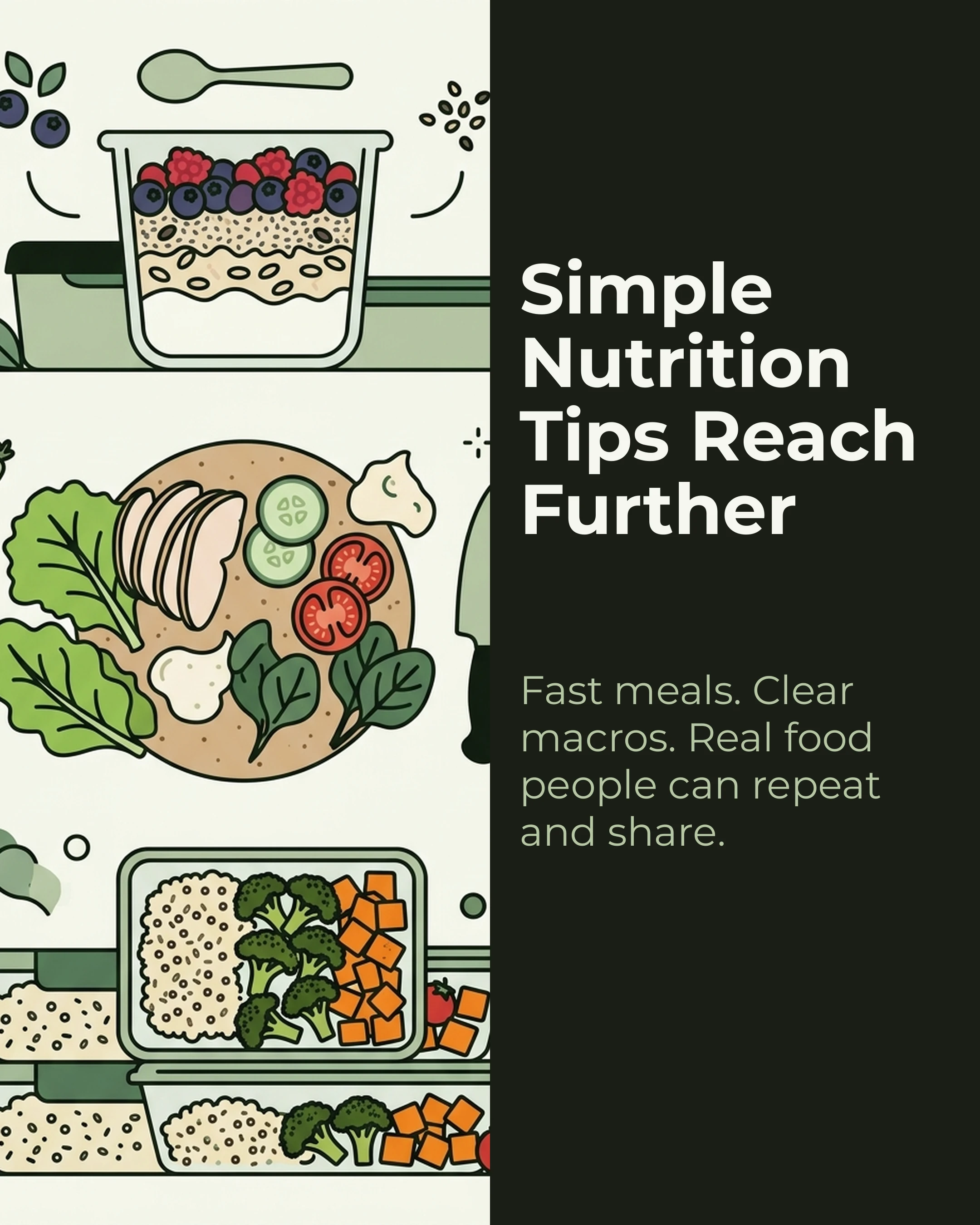 Fitness coach nutrition carousel slide example