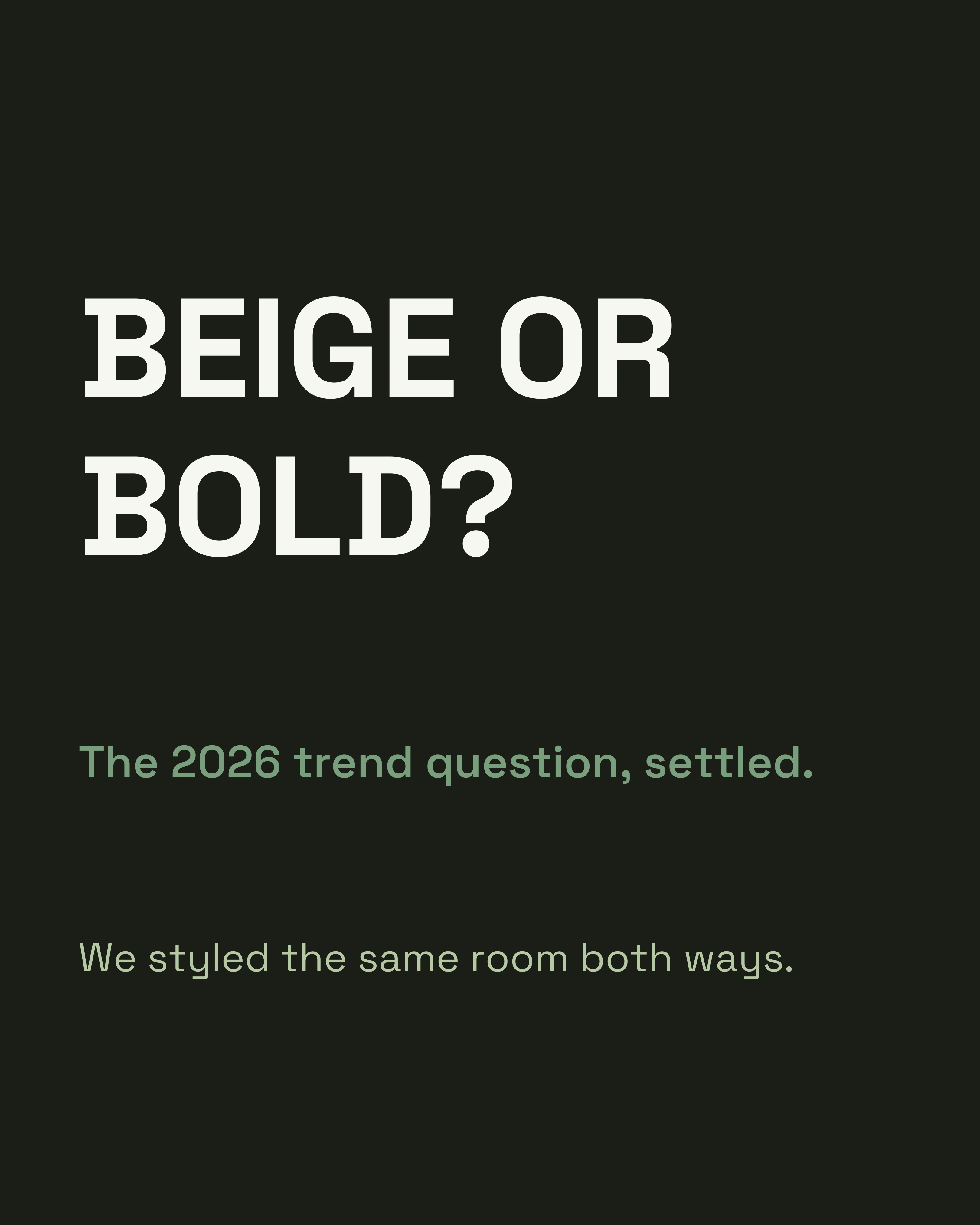 Beige or bold trend slide