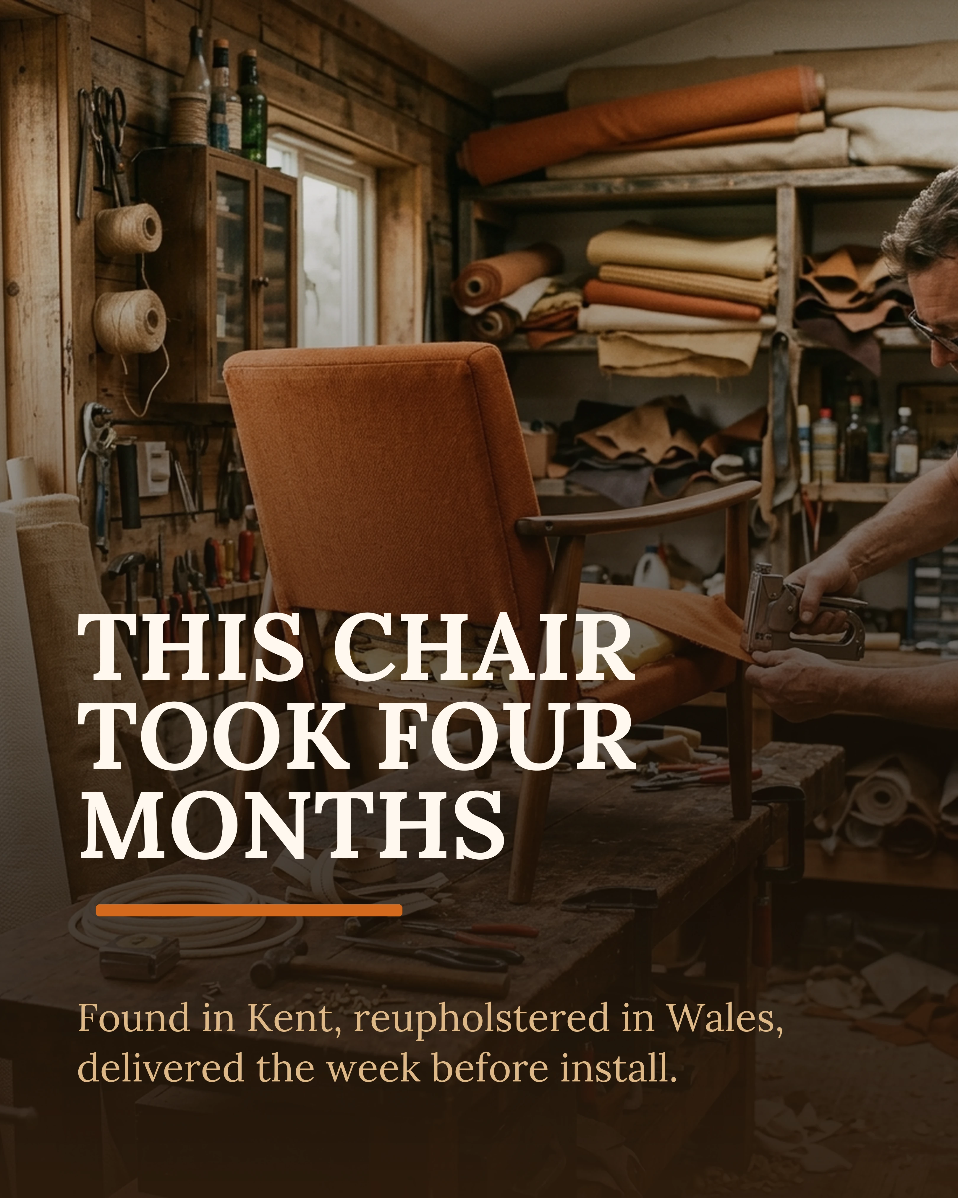 Furniture sourcing story slide