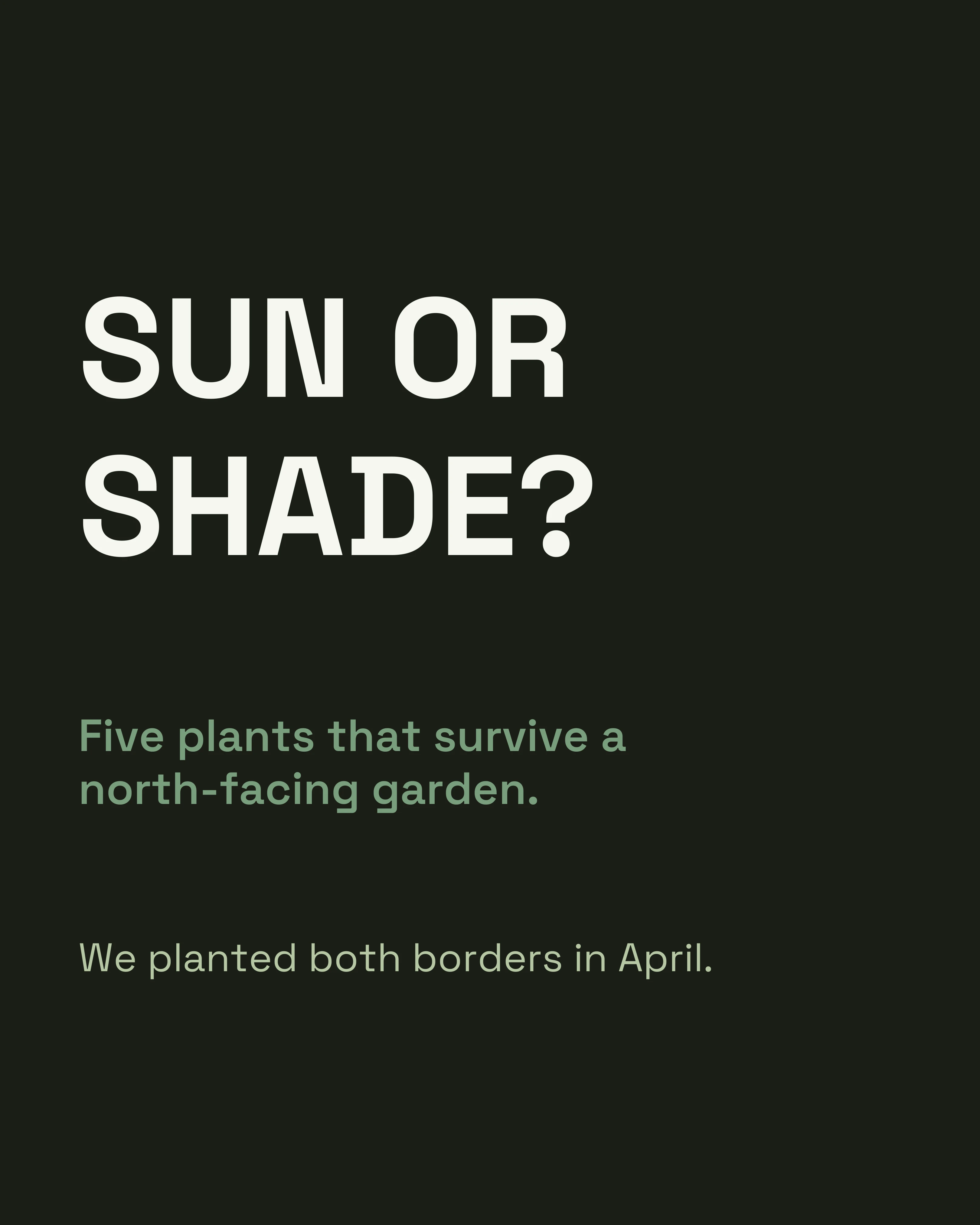 Sun or shade planting carousel slide