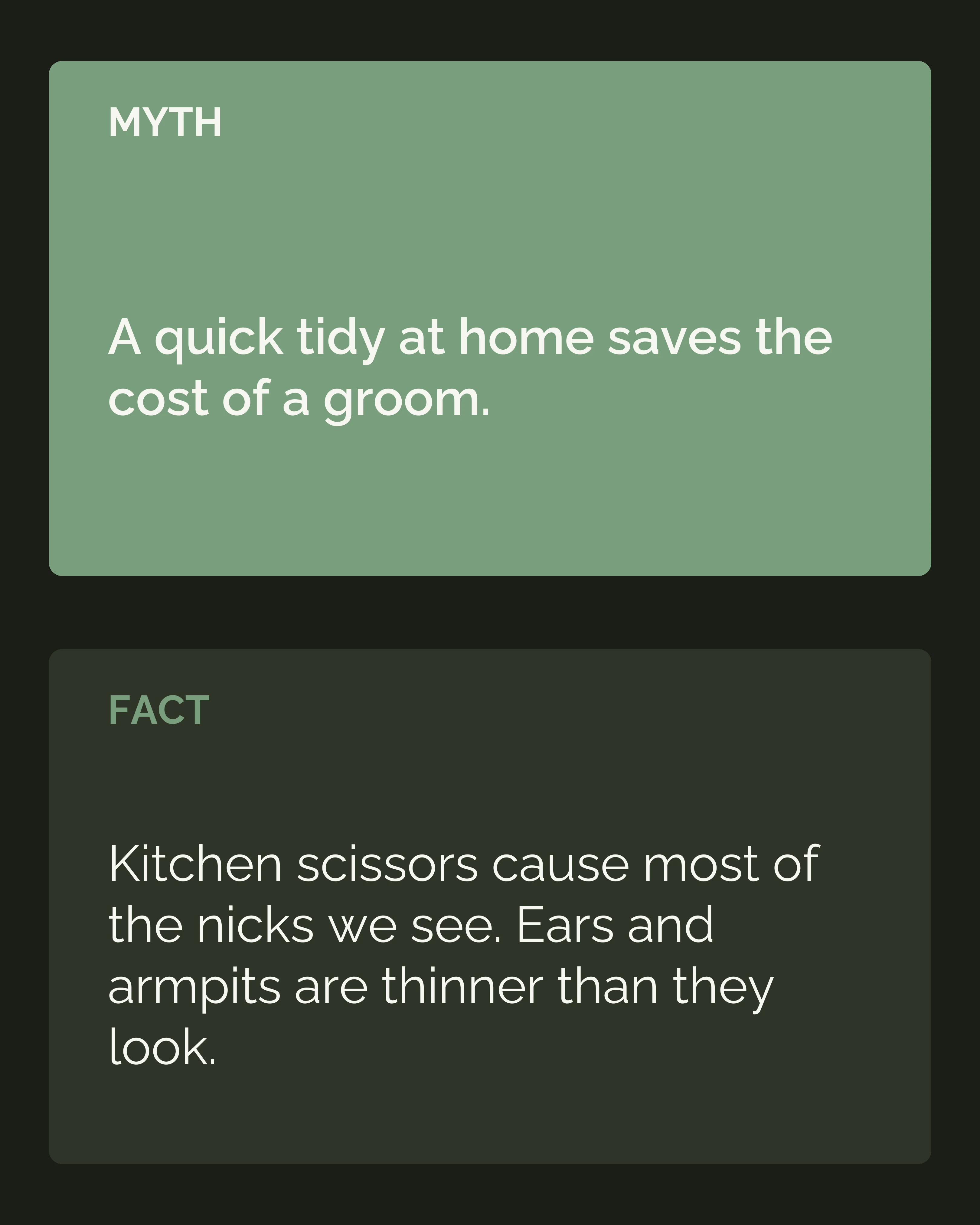 Myth and fact: a home trim saves the cost of a groom