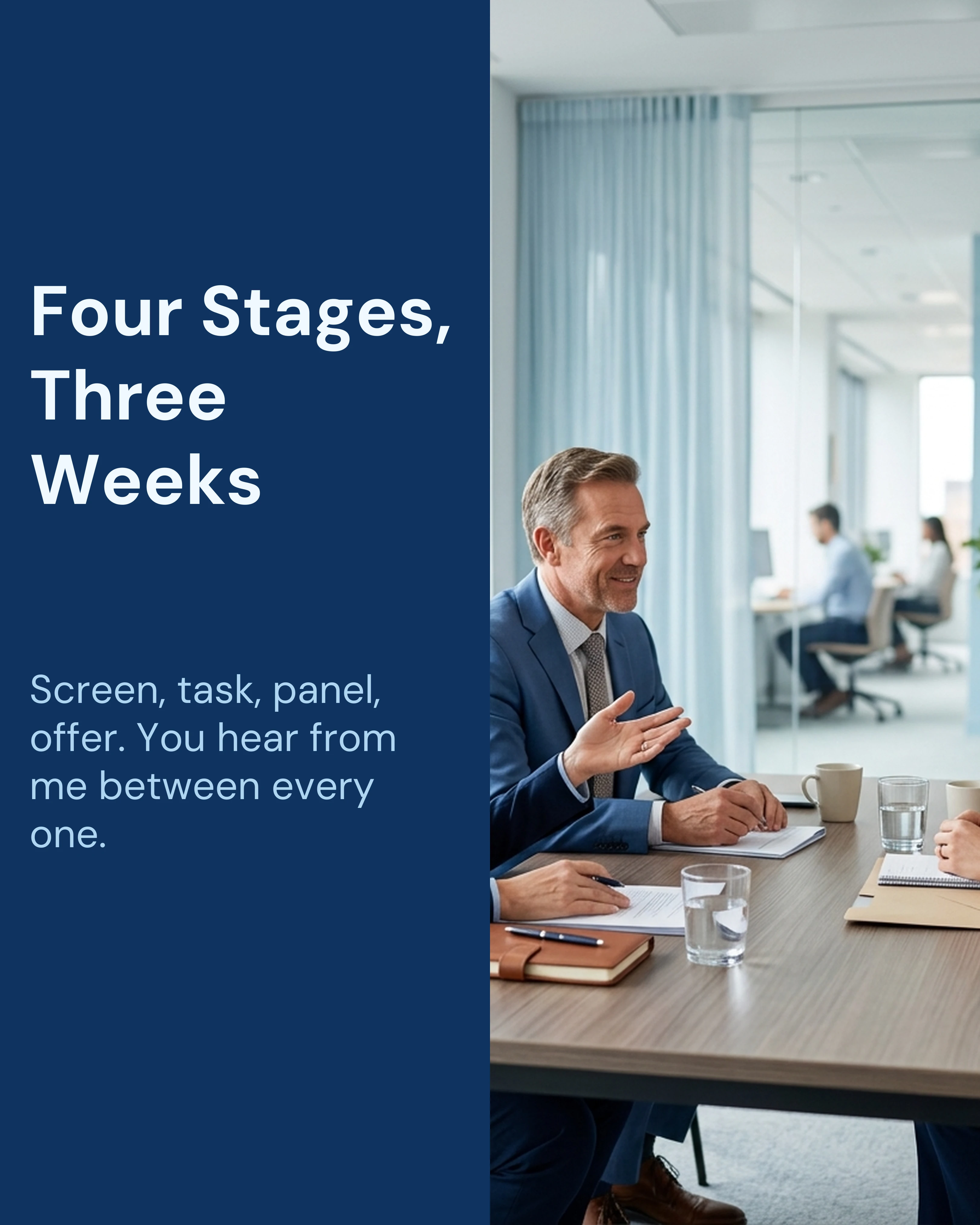 Interview process walkthrough slide