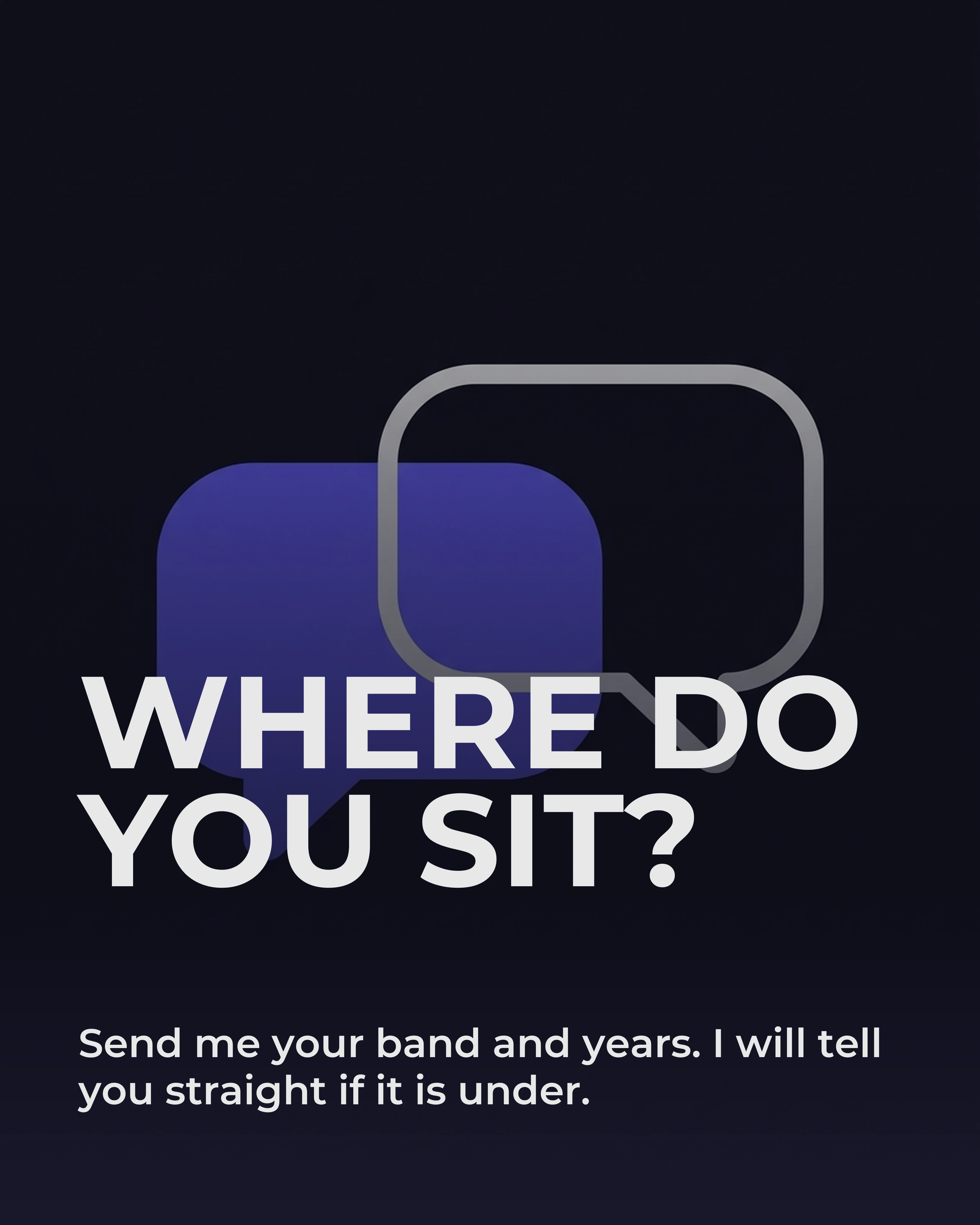Closing slide: where do you sit
