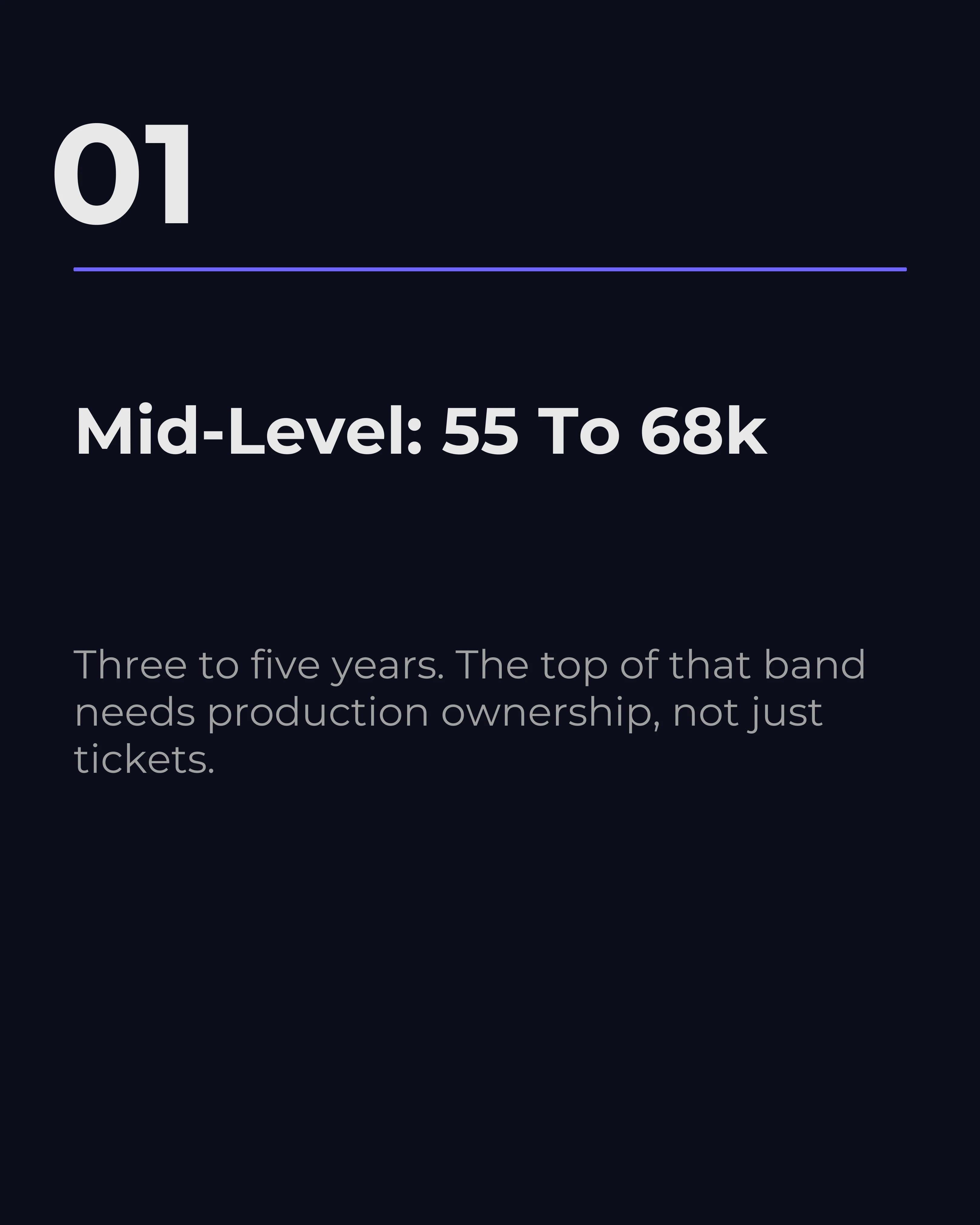 Mid-level salary band slide