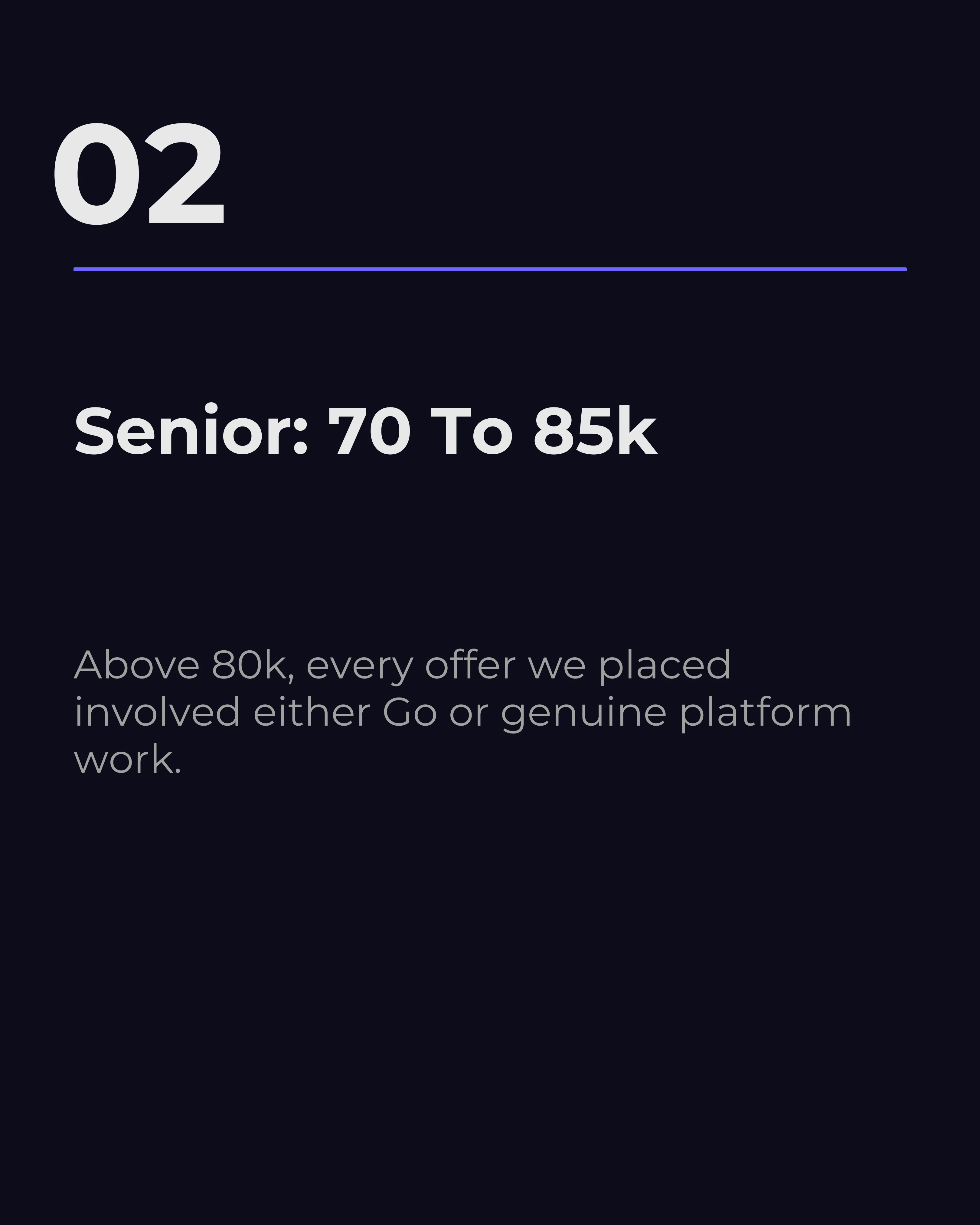 Senior salary band slide