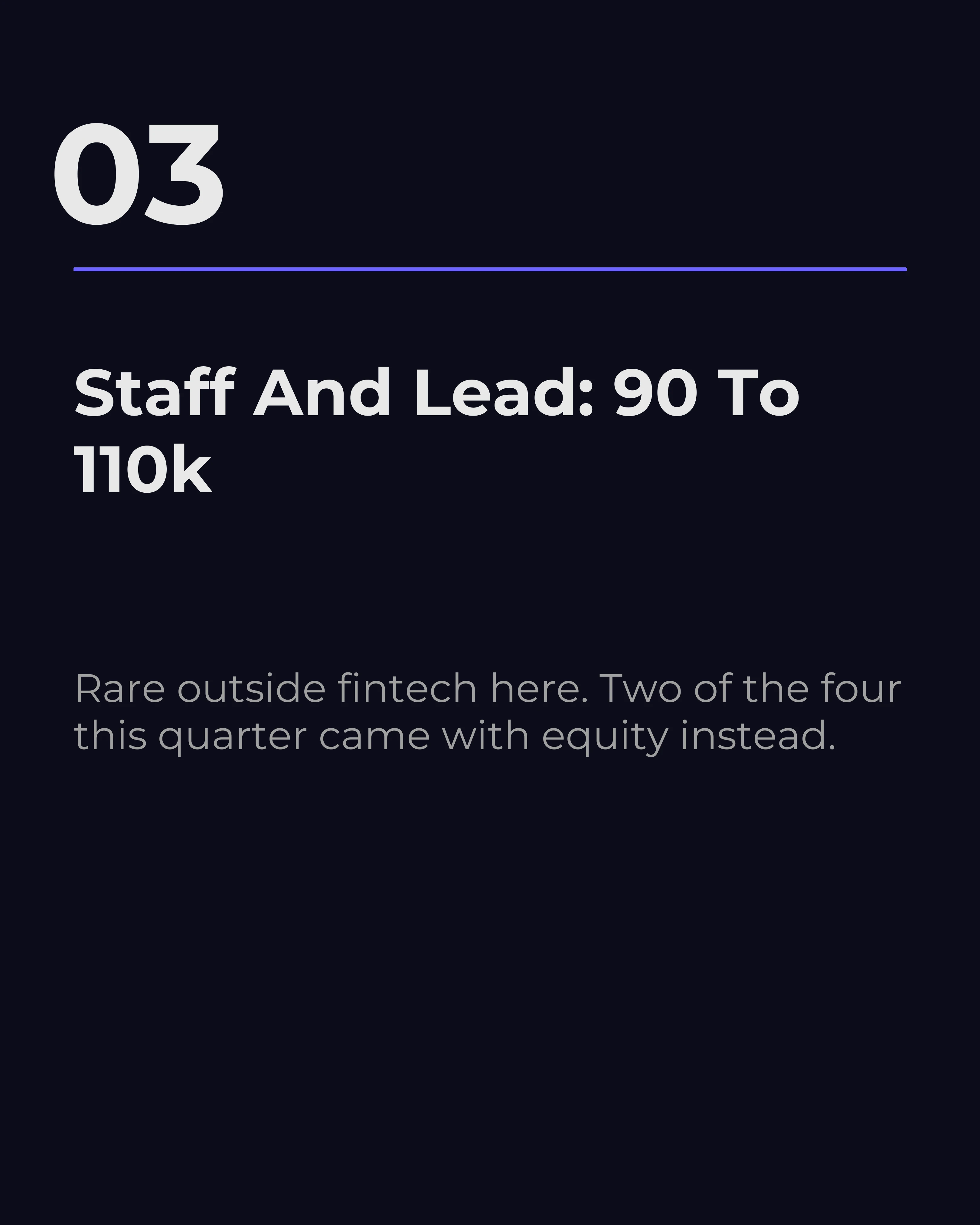 Staff and lead salary band slide