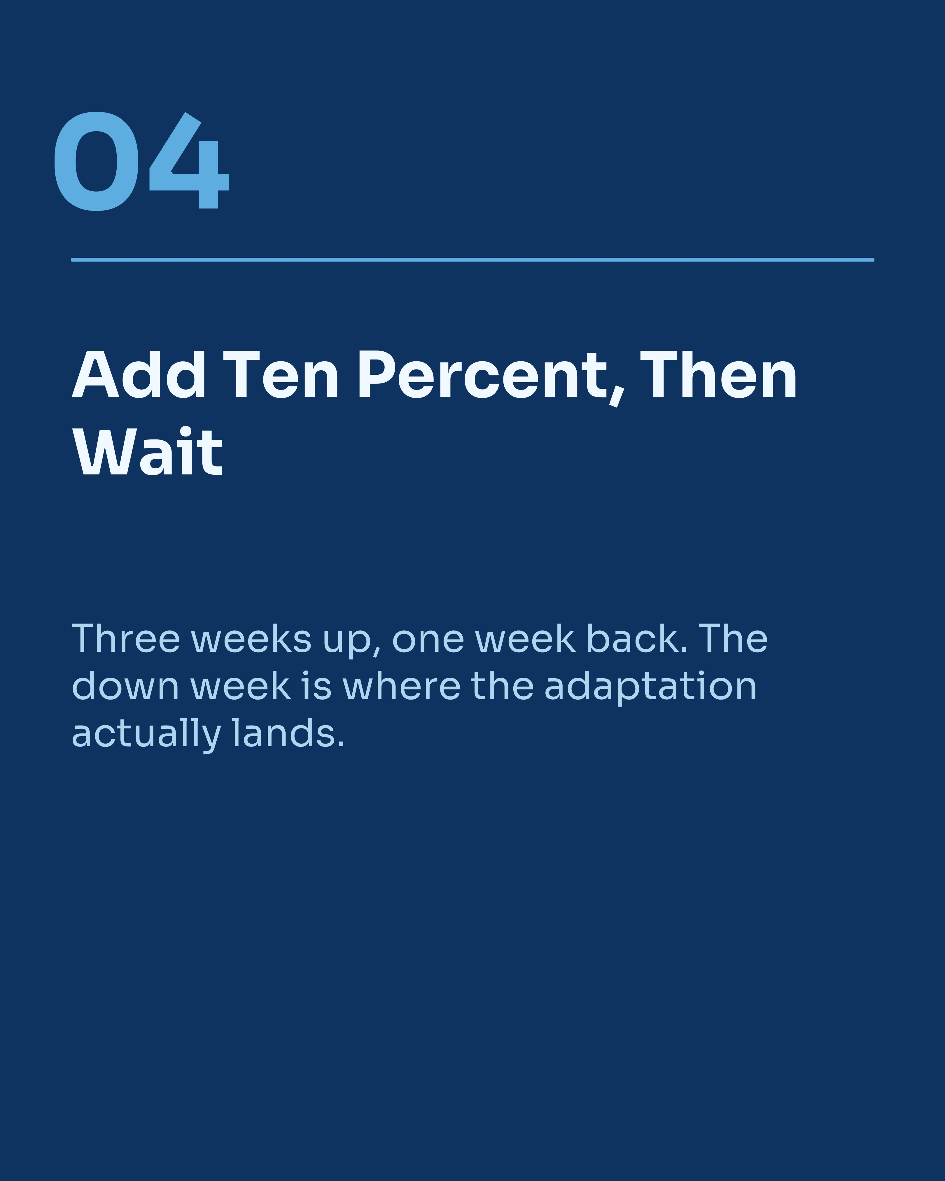Slide about recovery between sessions