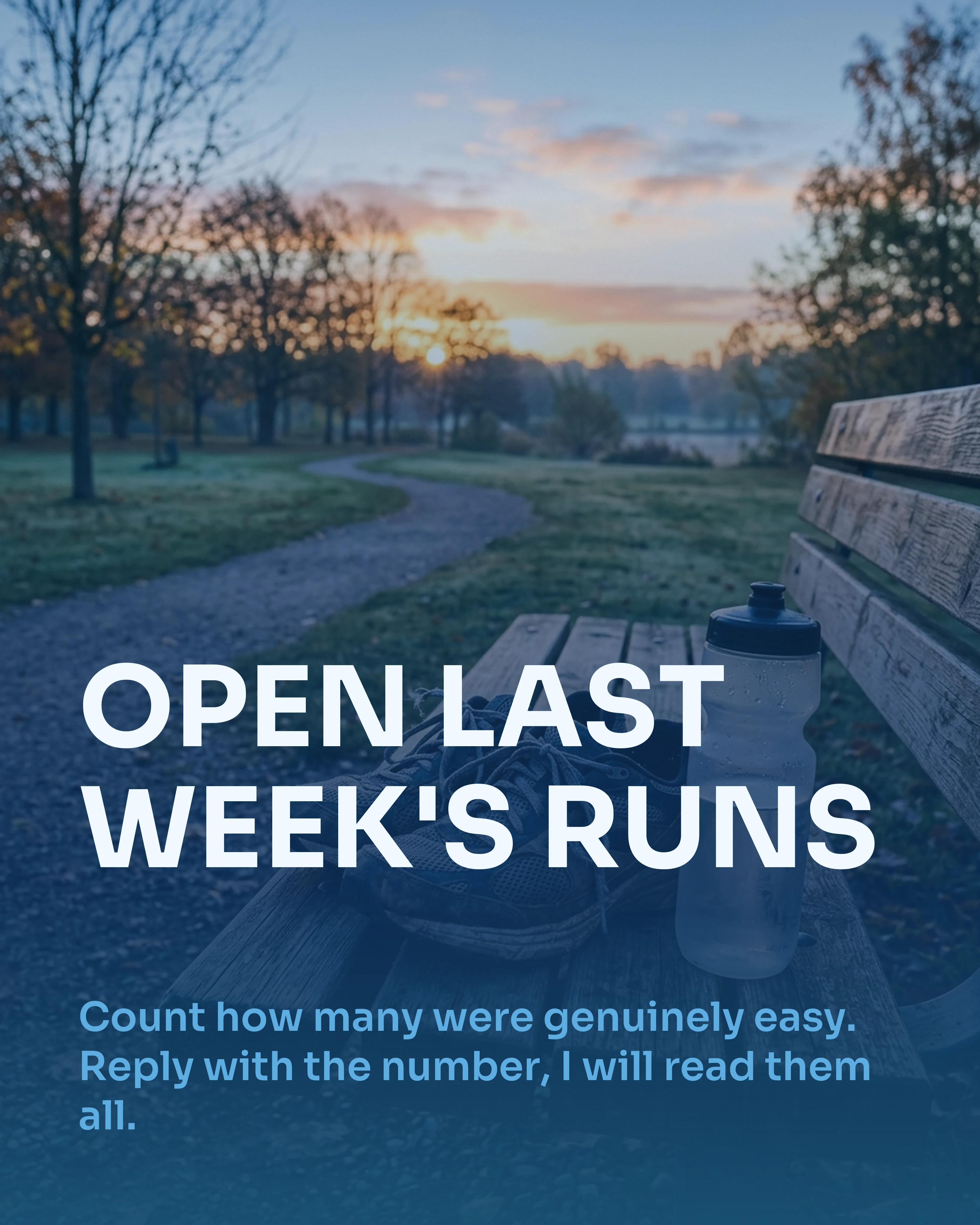 Closing slide asking readers to check last week's runs
