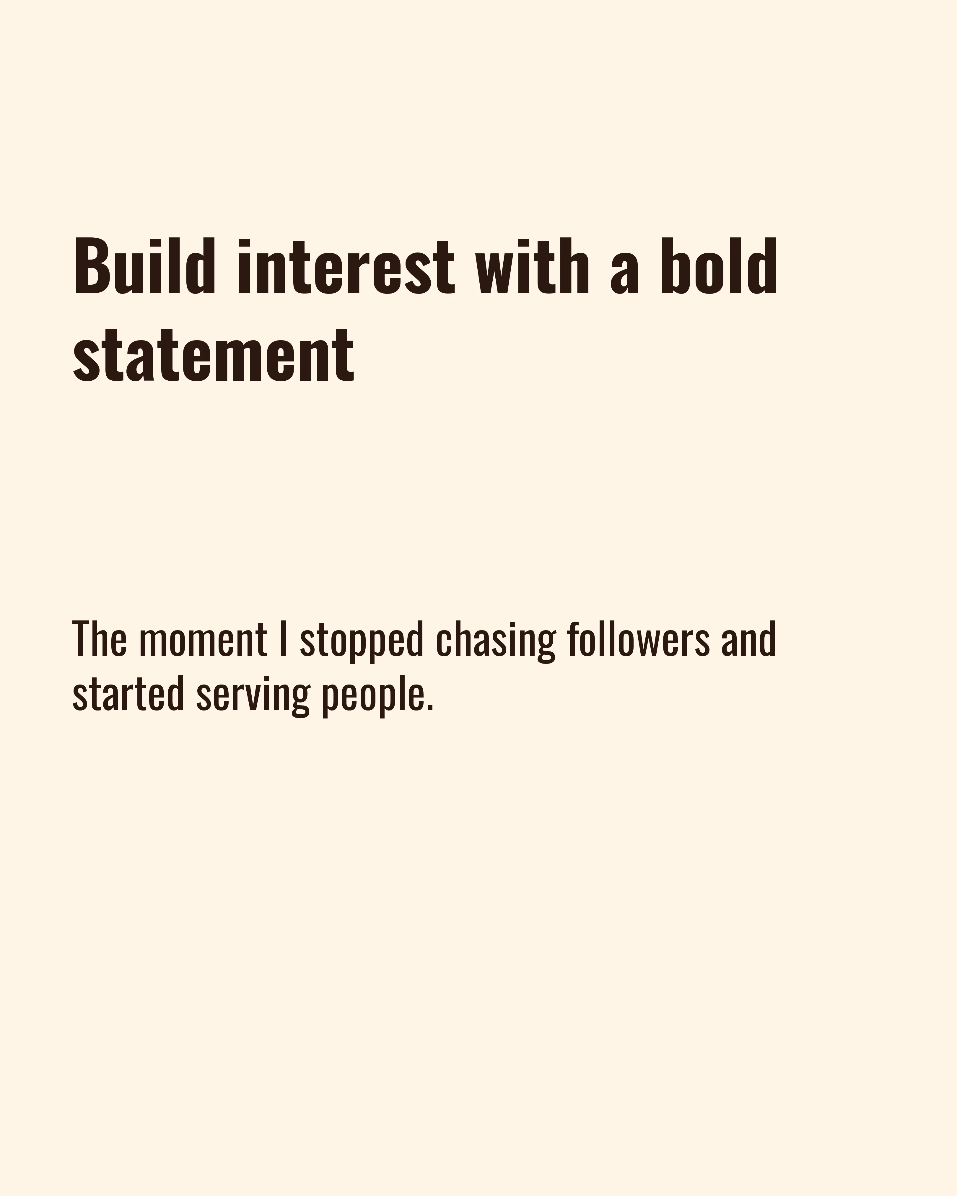 The turning point