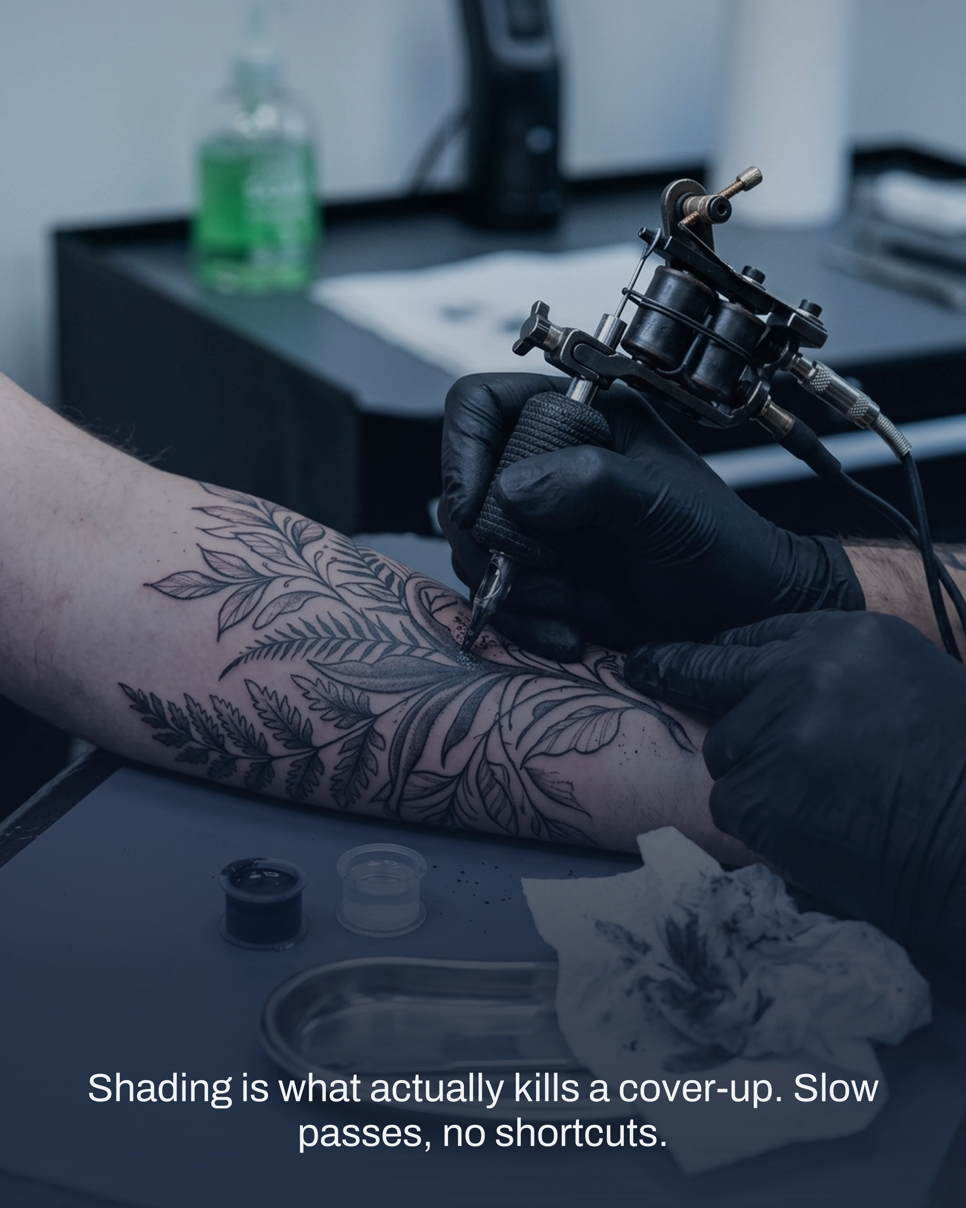 Shading packed in over the old ink