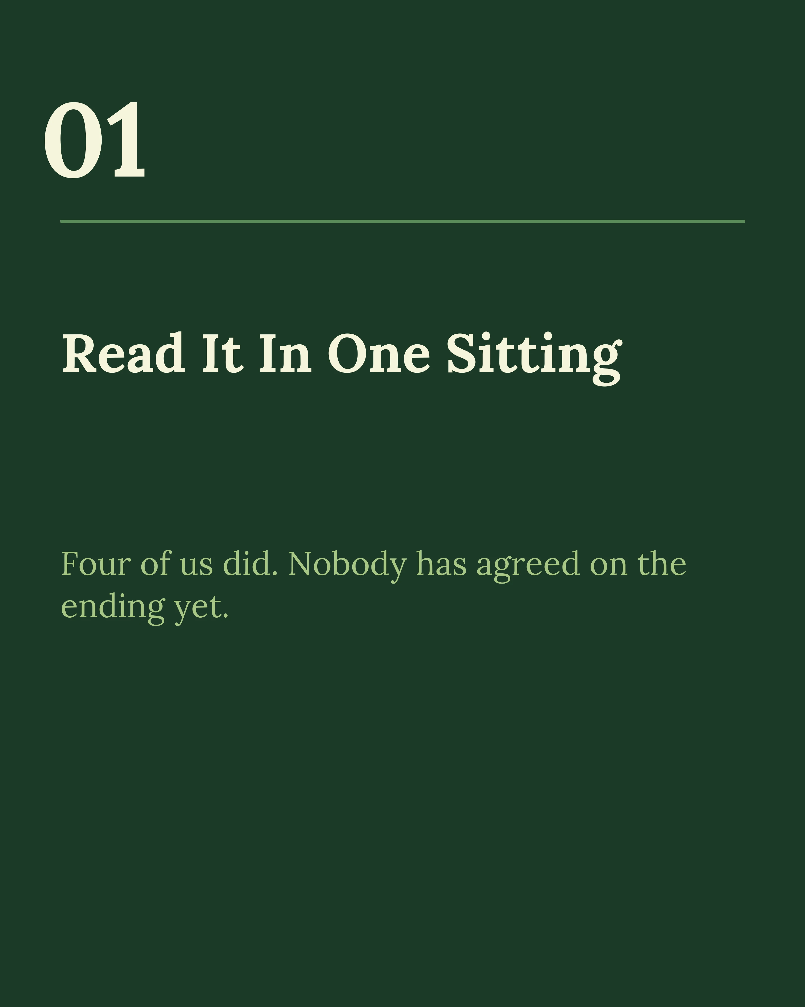 Staff pick slide one