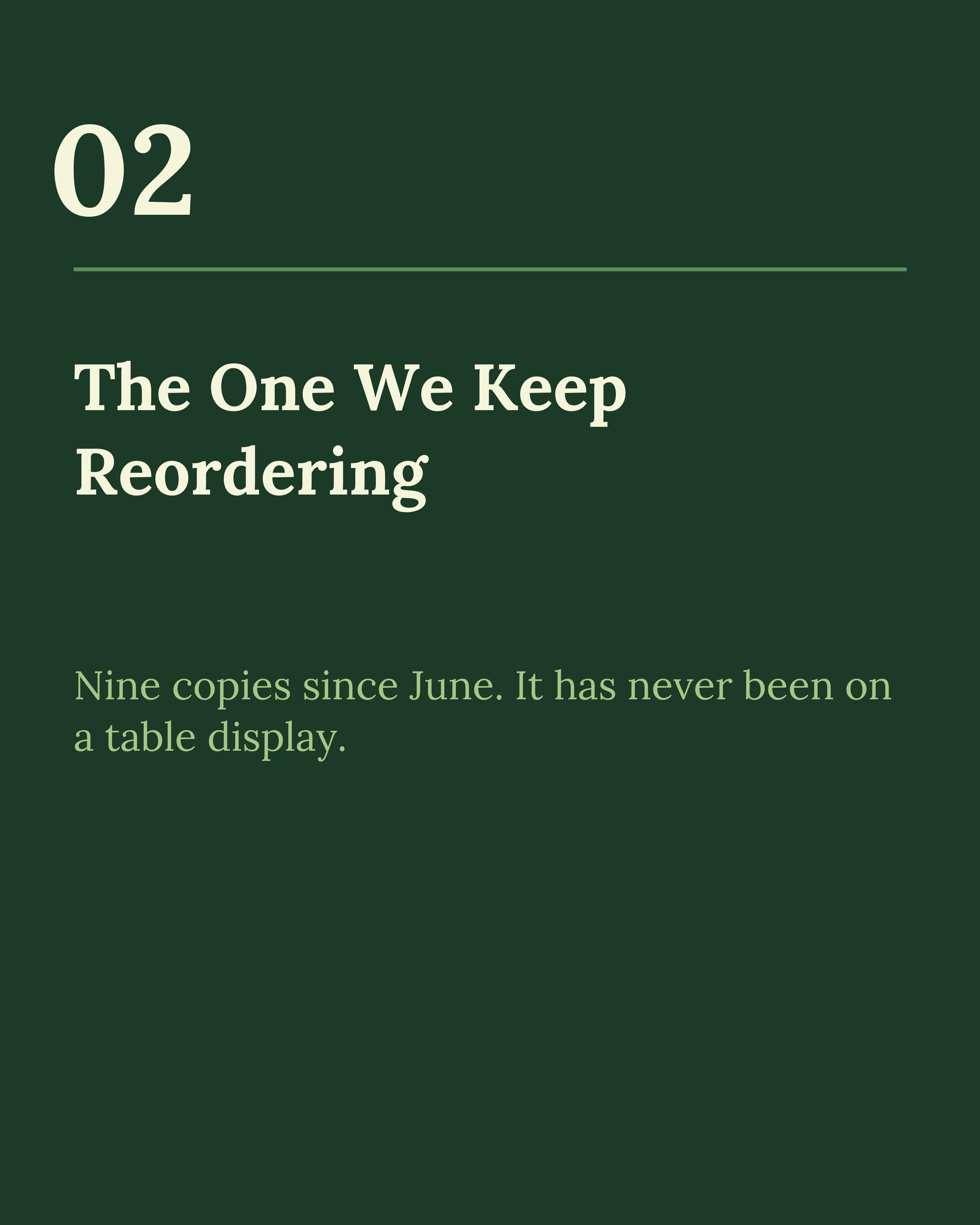 Staff pick slide two