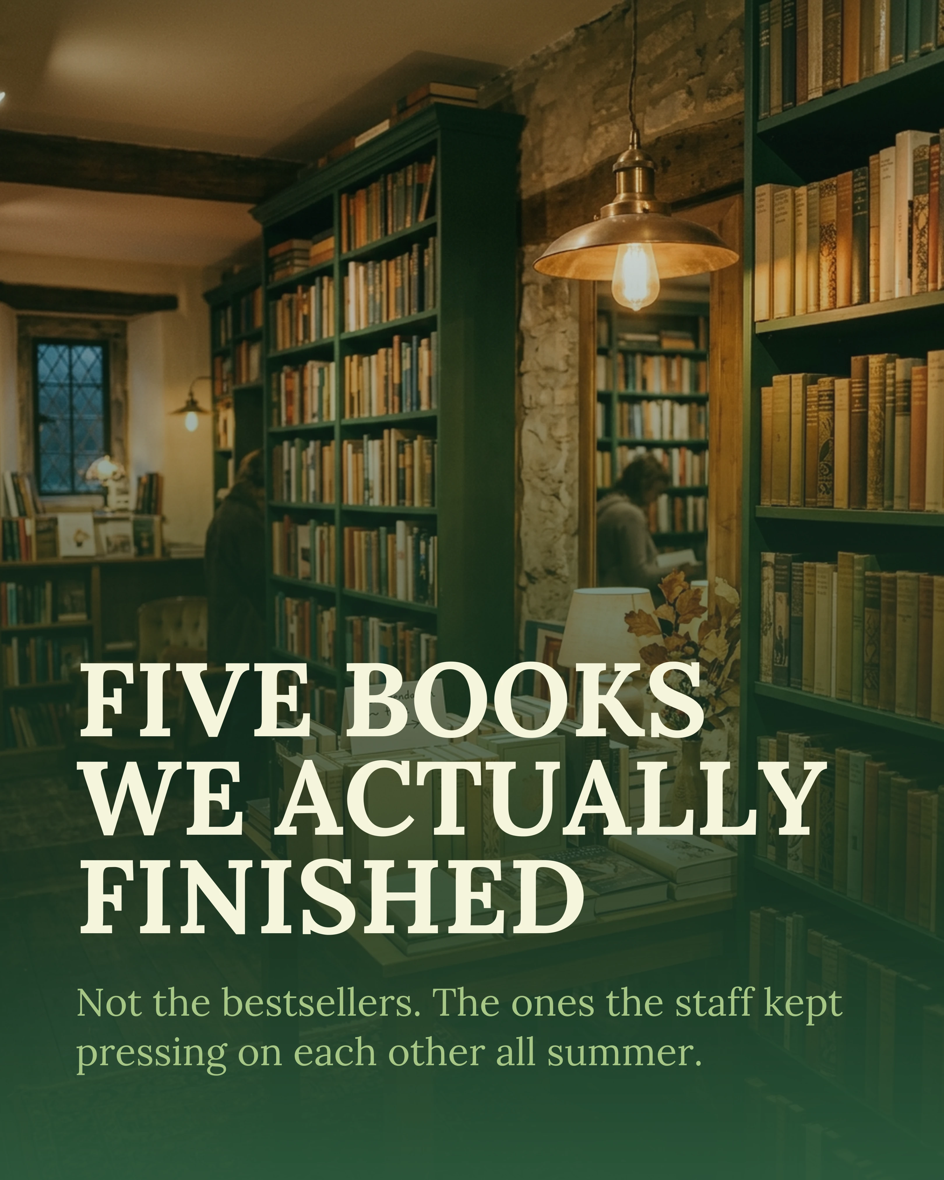 Cover slide: a cosy independent bookshop interior
