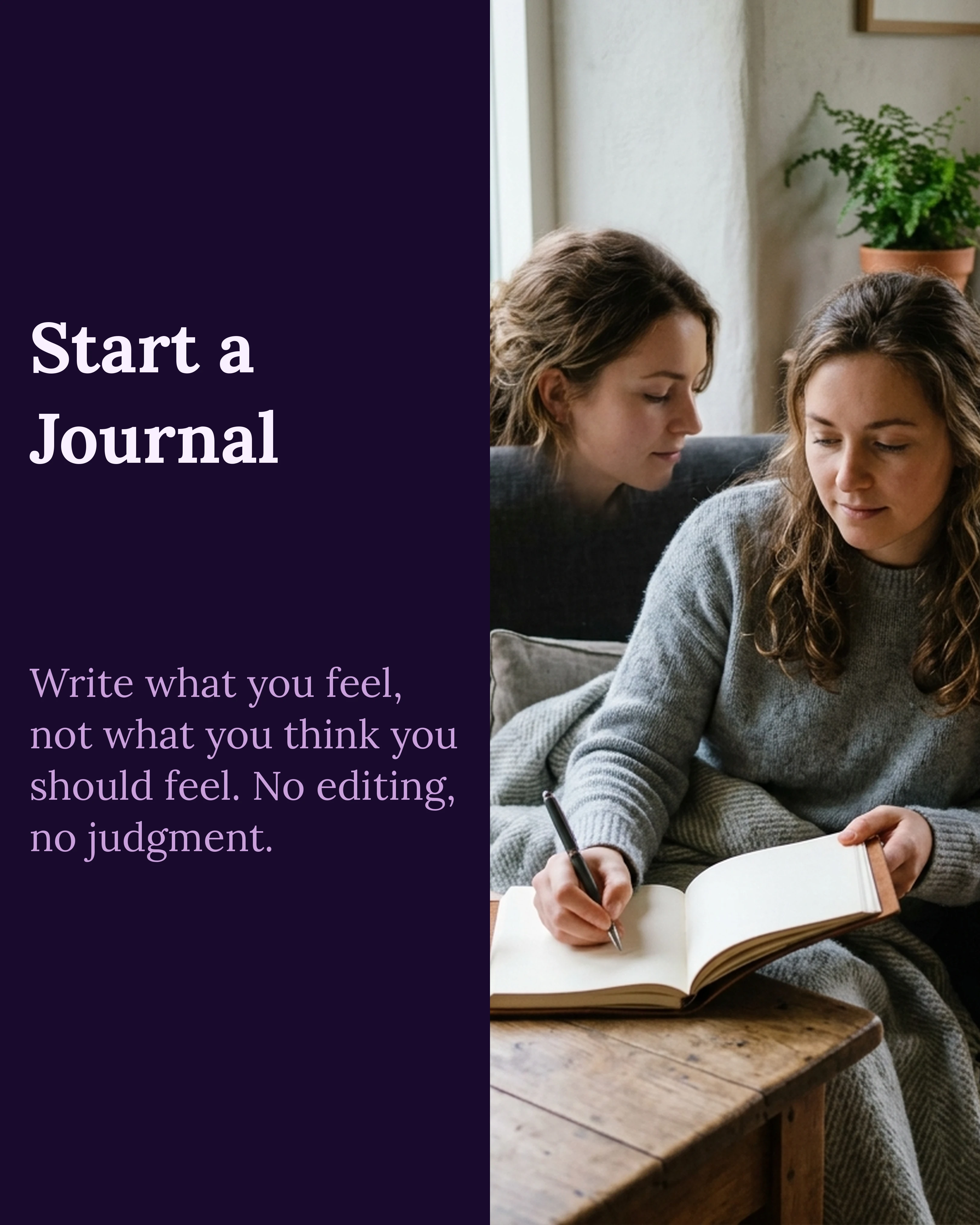 Therapist visual — journaling