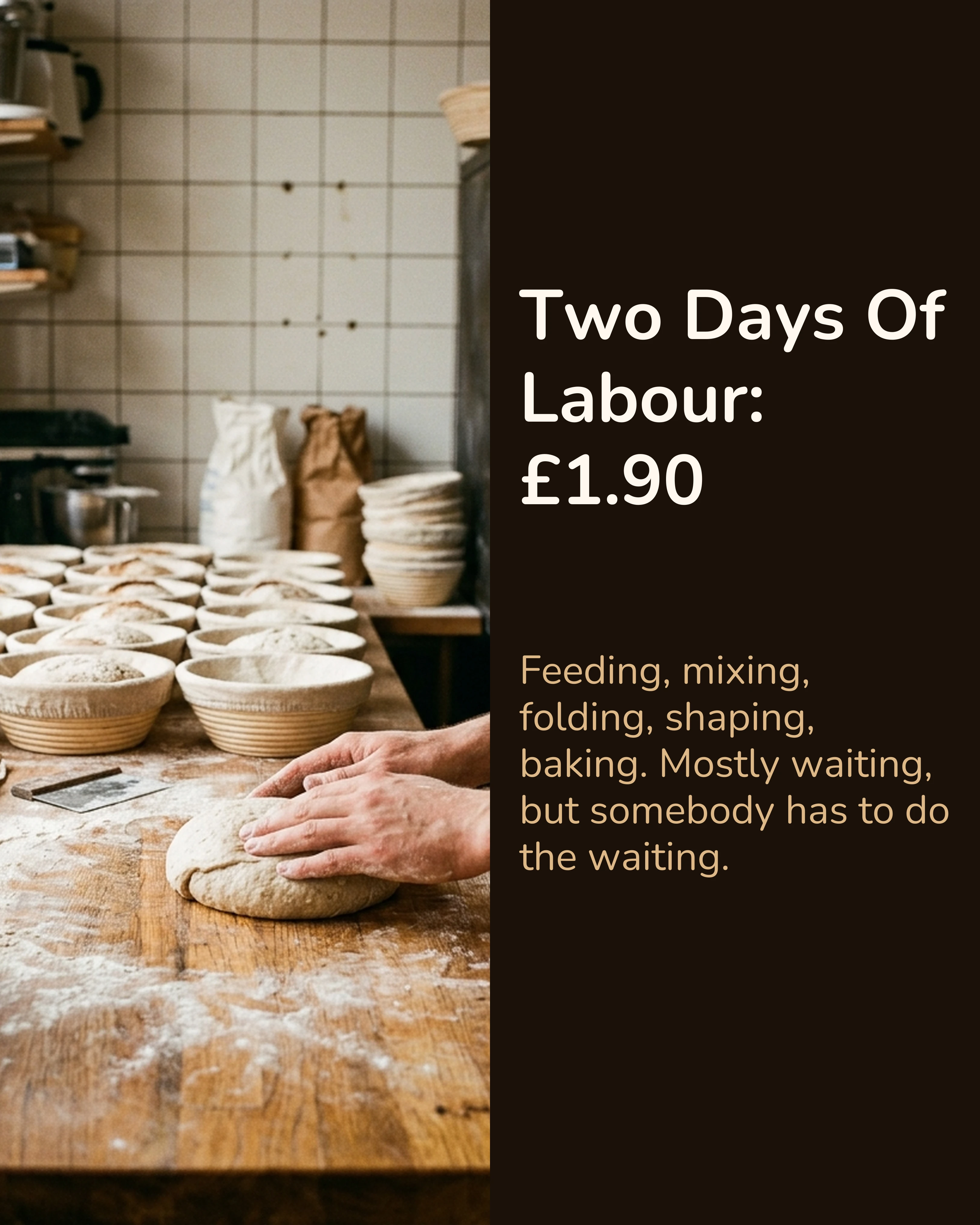 Slide: two days of labour cost £1.90