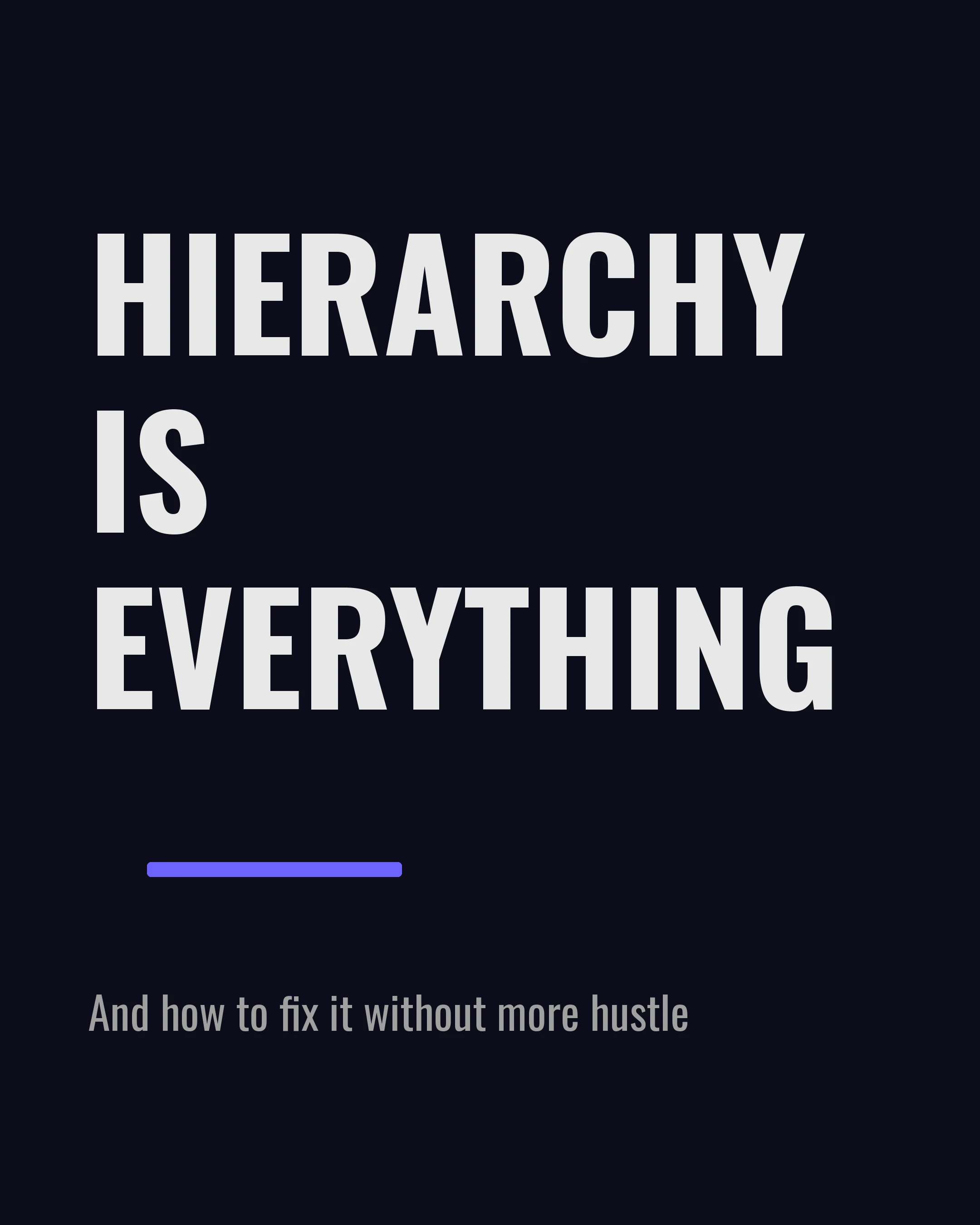 Typography hierarchy