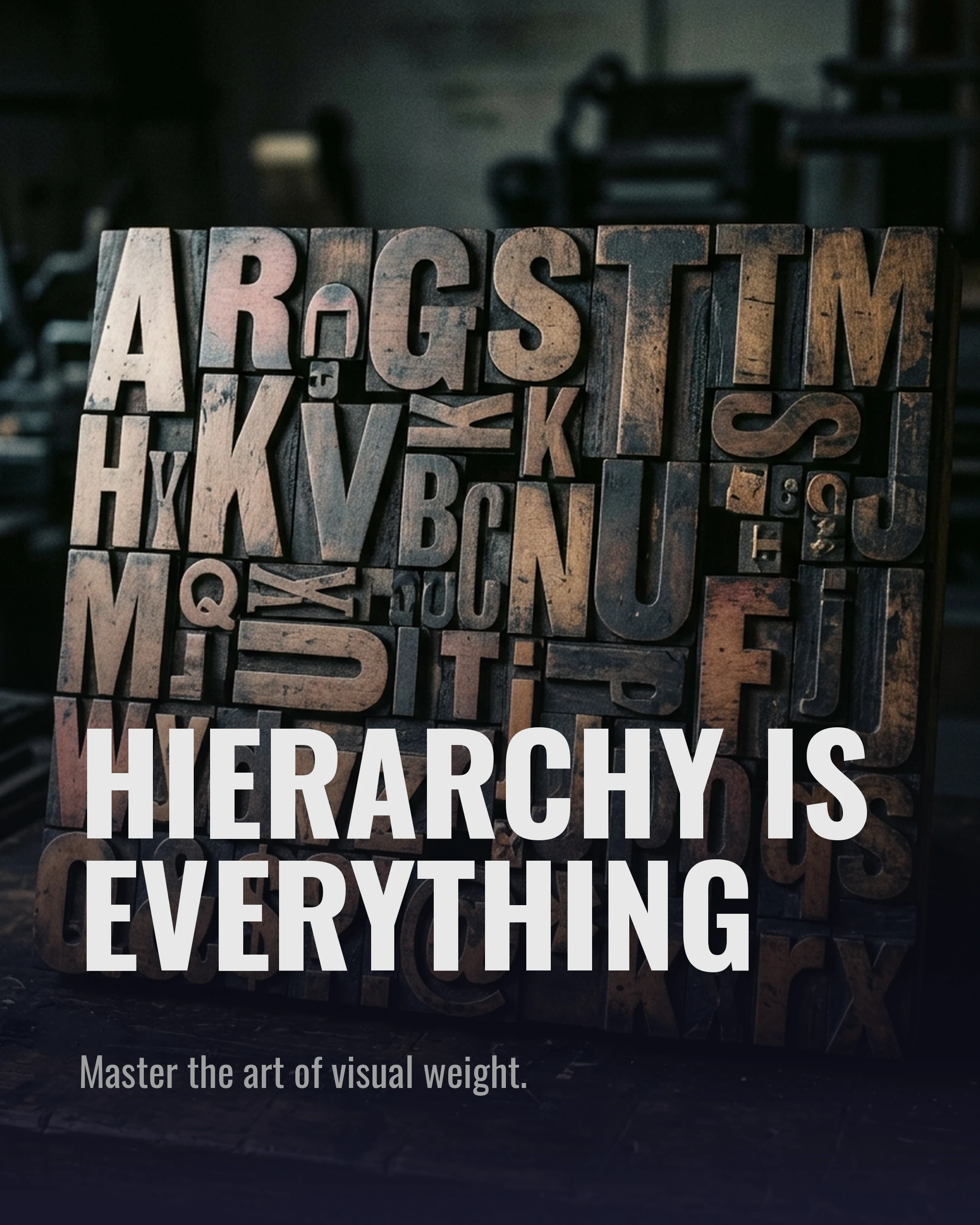 Typography visual — hierarchy