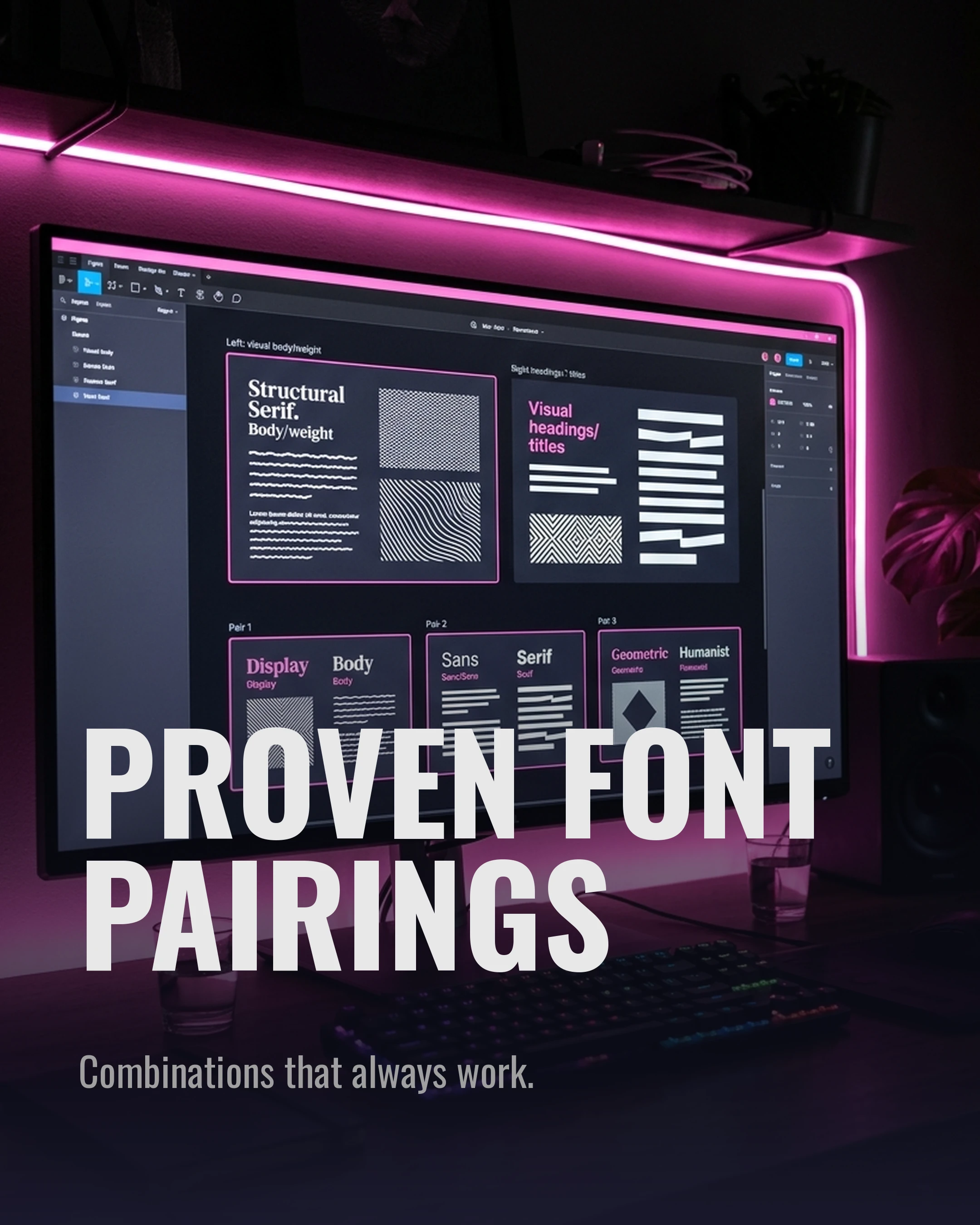 Typography visual — font pairing