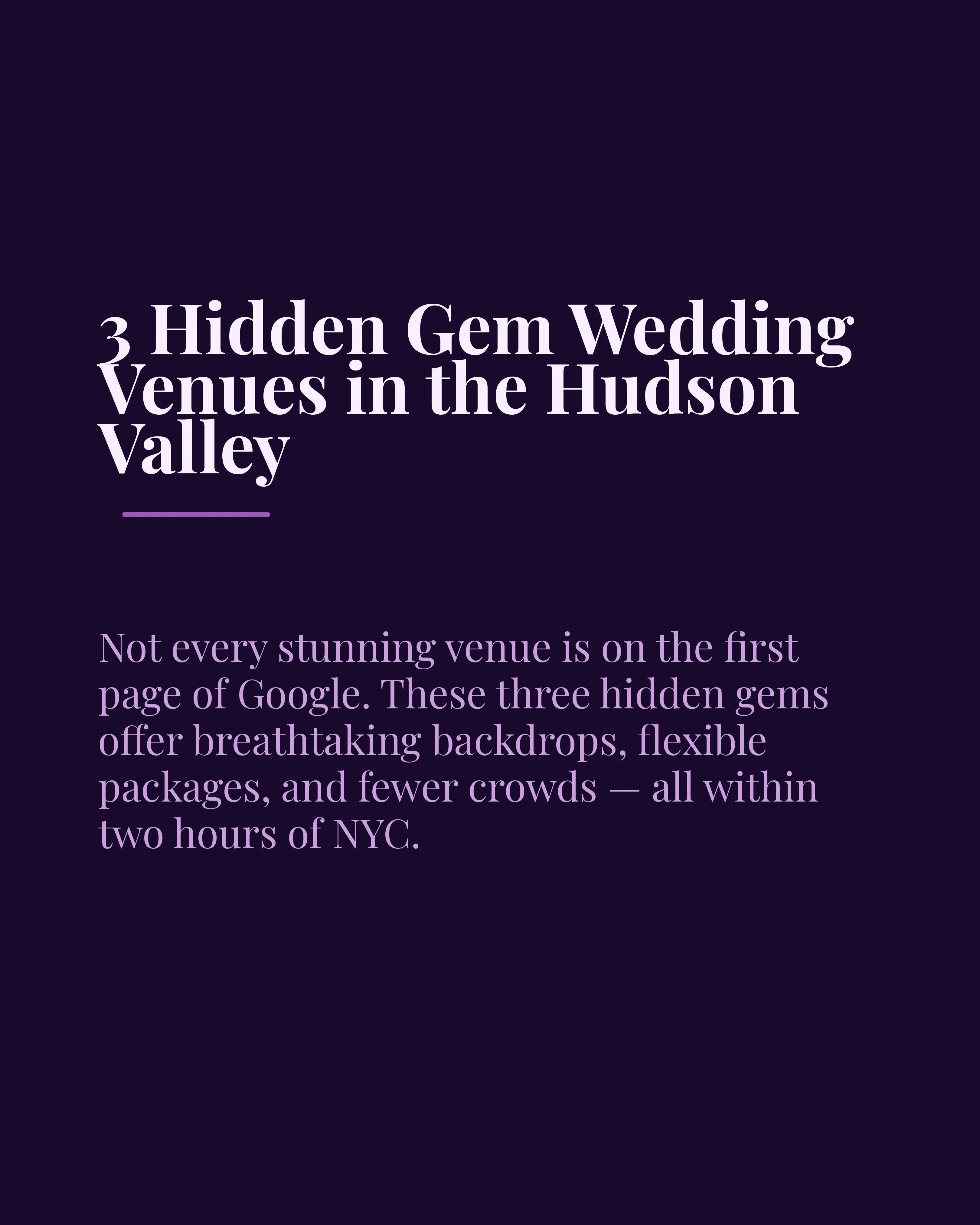 Wedding venue visual