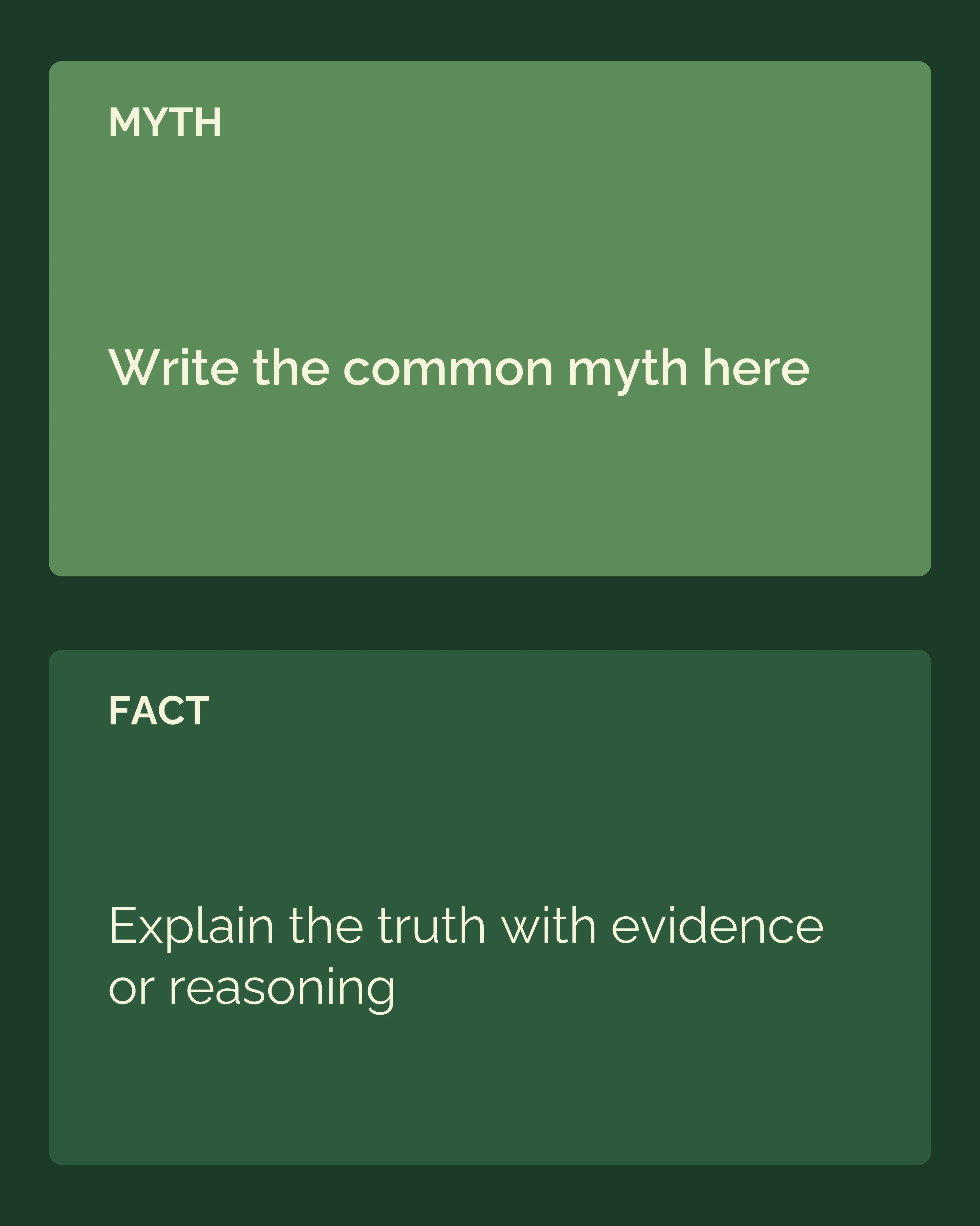 Flexibility myth fact slide