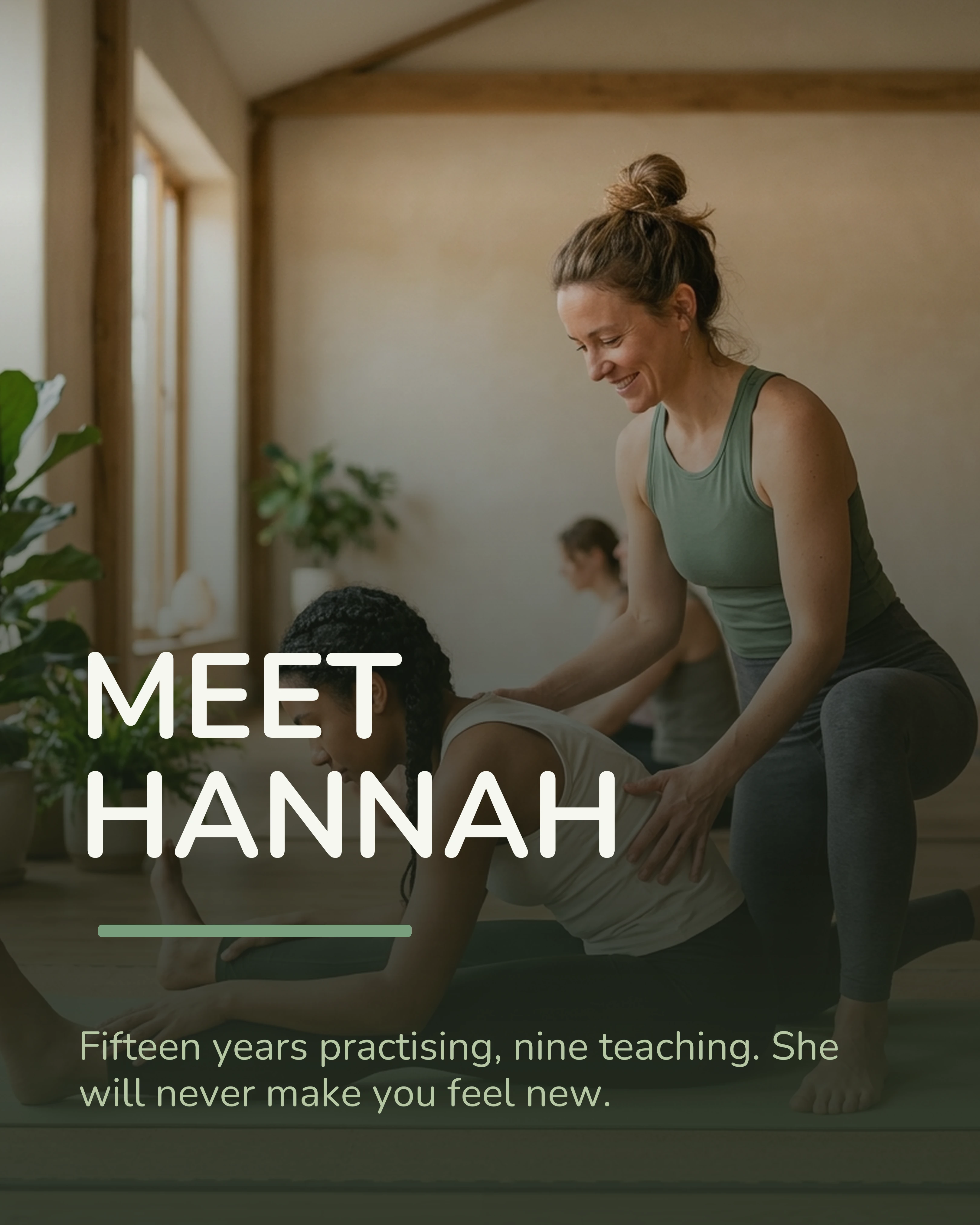 Meet the yoga teacher slide
