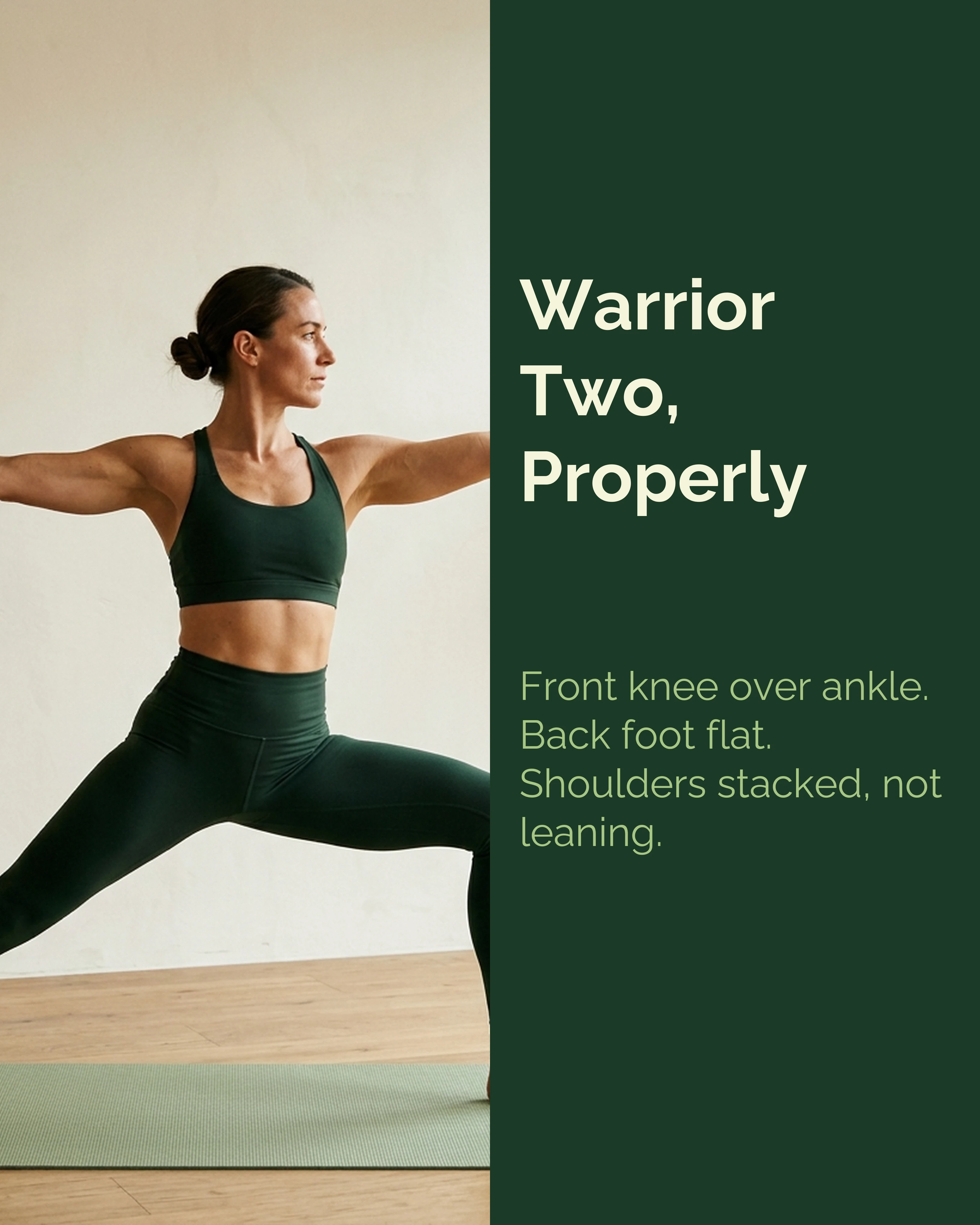 Warrior two pose breakdown slide